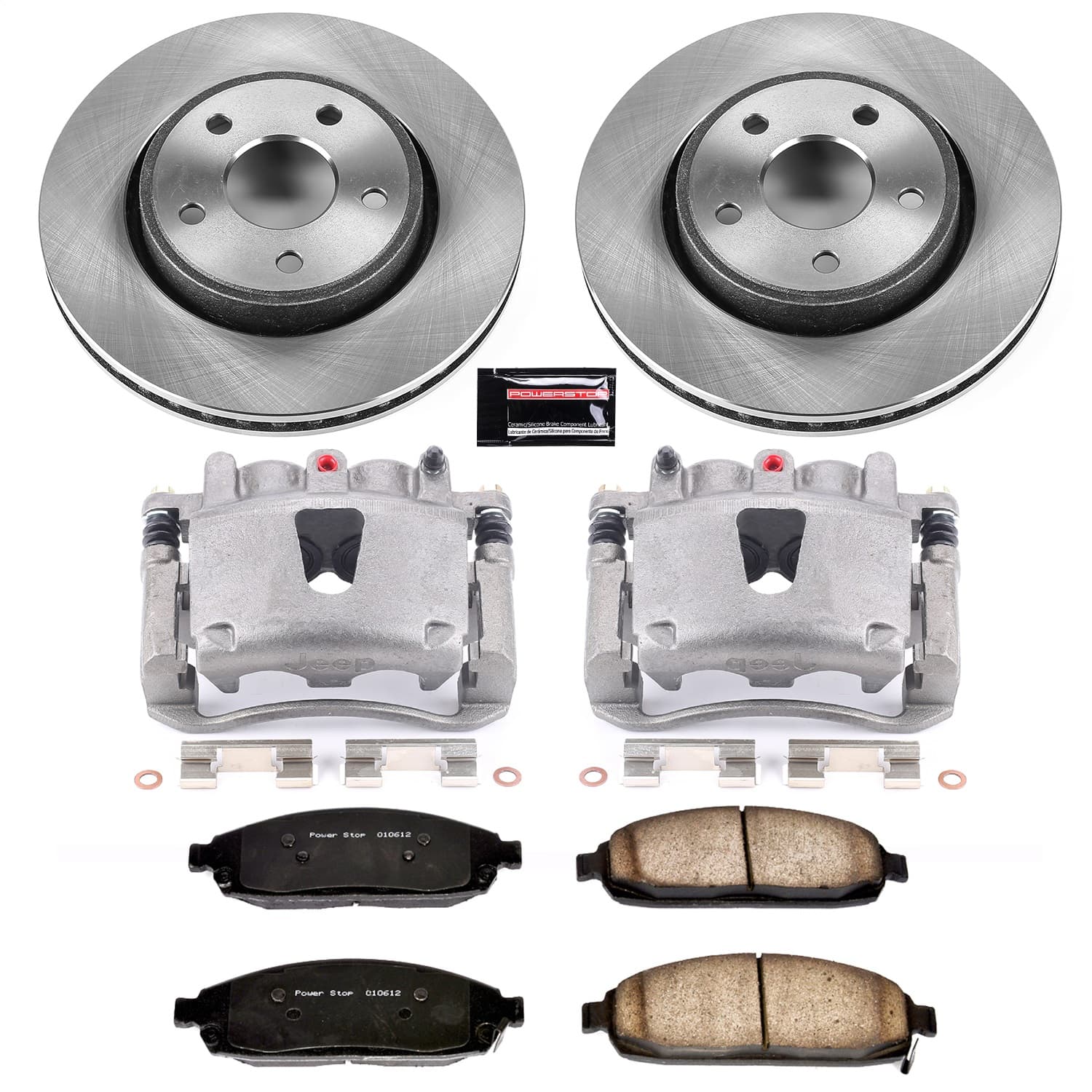 Power Stop - KCOE2219A - Front - Disc Brake Pad/Caliper and Rotor Kit image 1