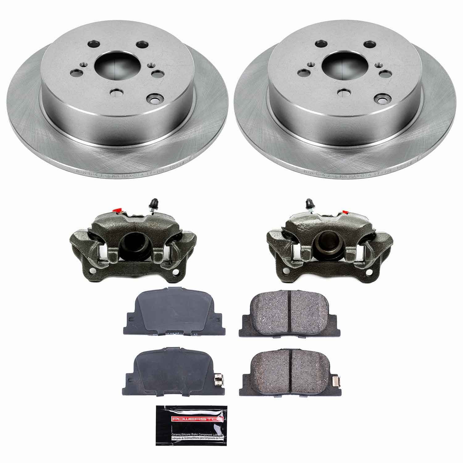 Power Stop - KCOE2319 - Rear - Disc Brake Pad/Caliper and Rotor Kit image 1