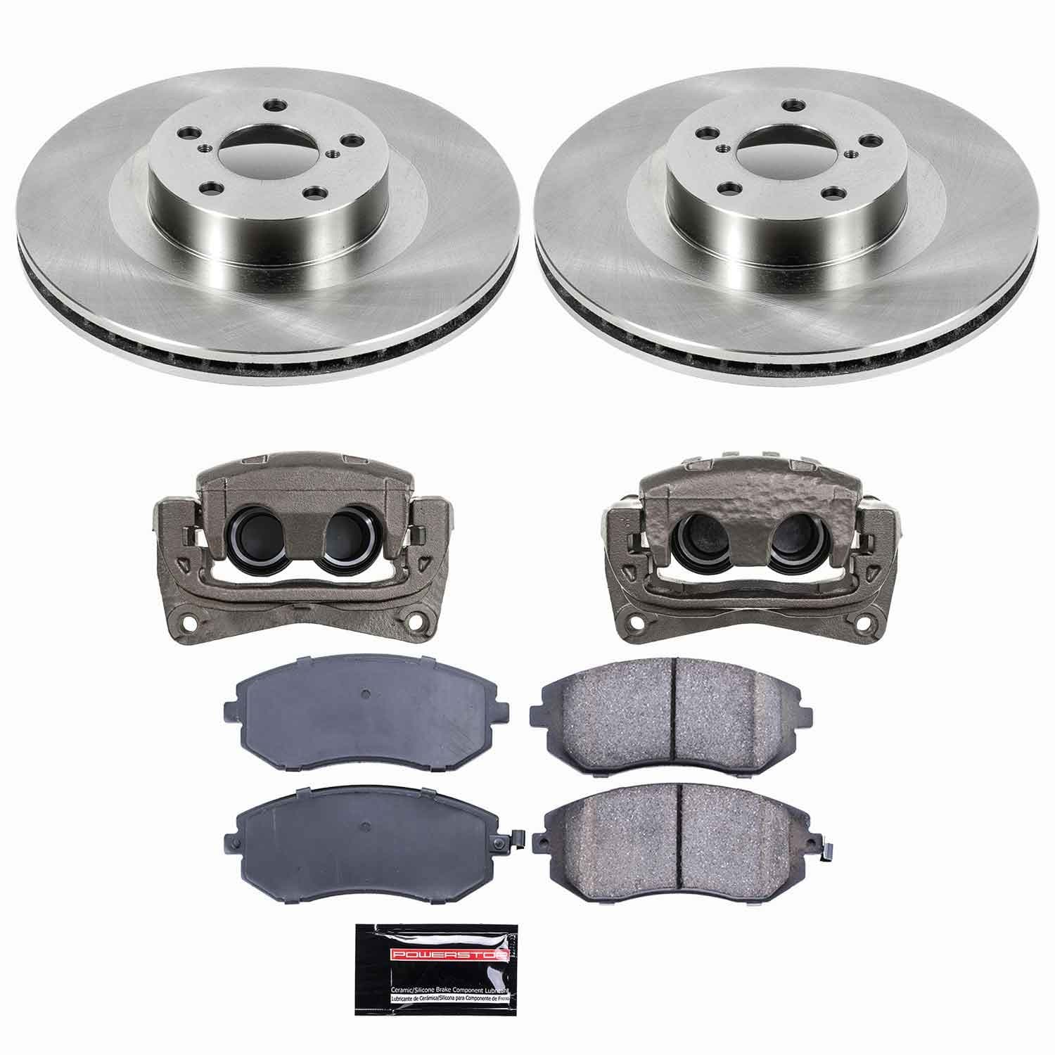 Power Stop - KCOE2373 - Front - Disc Brake Pad/Caliper and Rotor Kit image 1