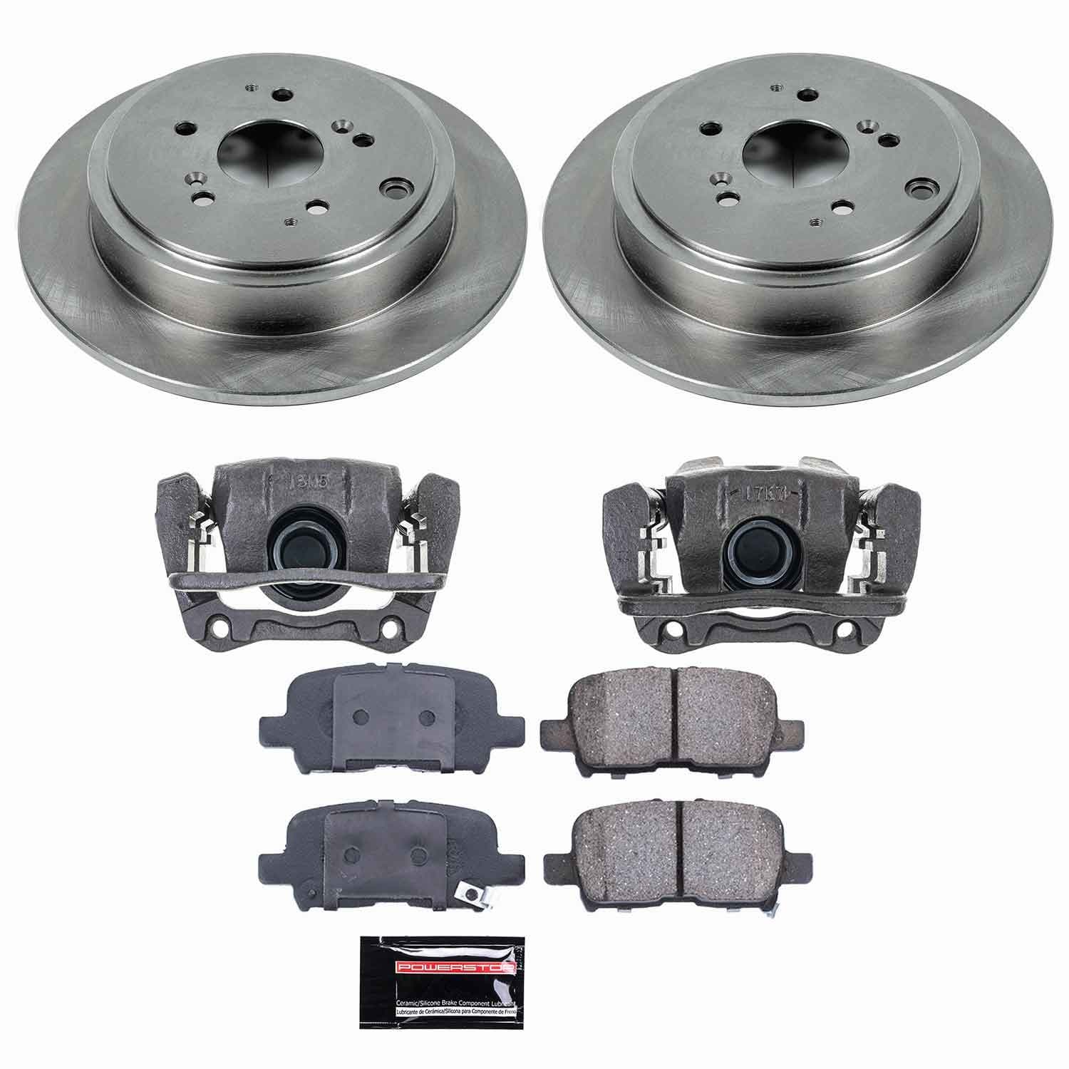Power Stop - KCOE2382 - Rear - Disc Brake Pad/Caliper and Rotor Kit image 1