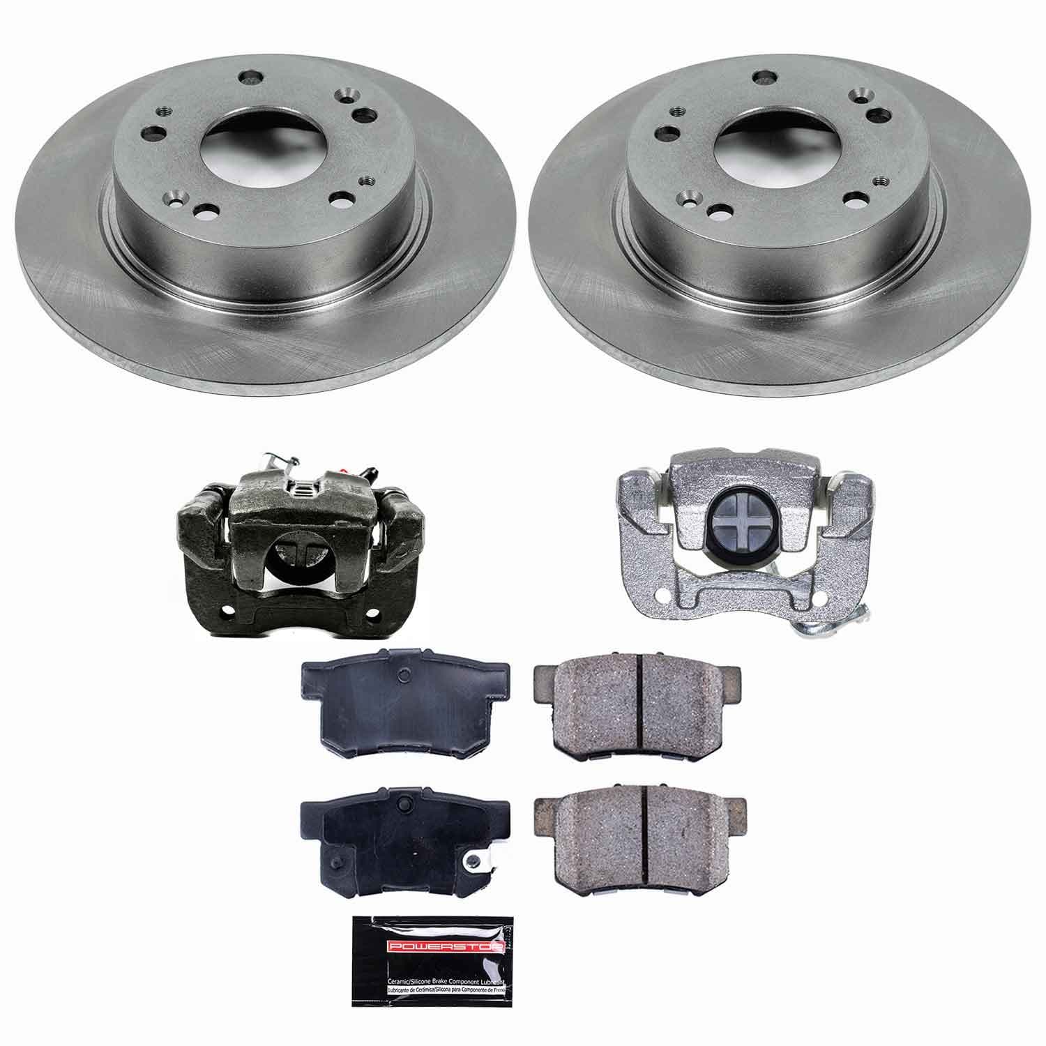Power Stop - KCOE2391 - Rear - Disc Brake Pad/Caliper and Rotor Kit image 1