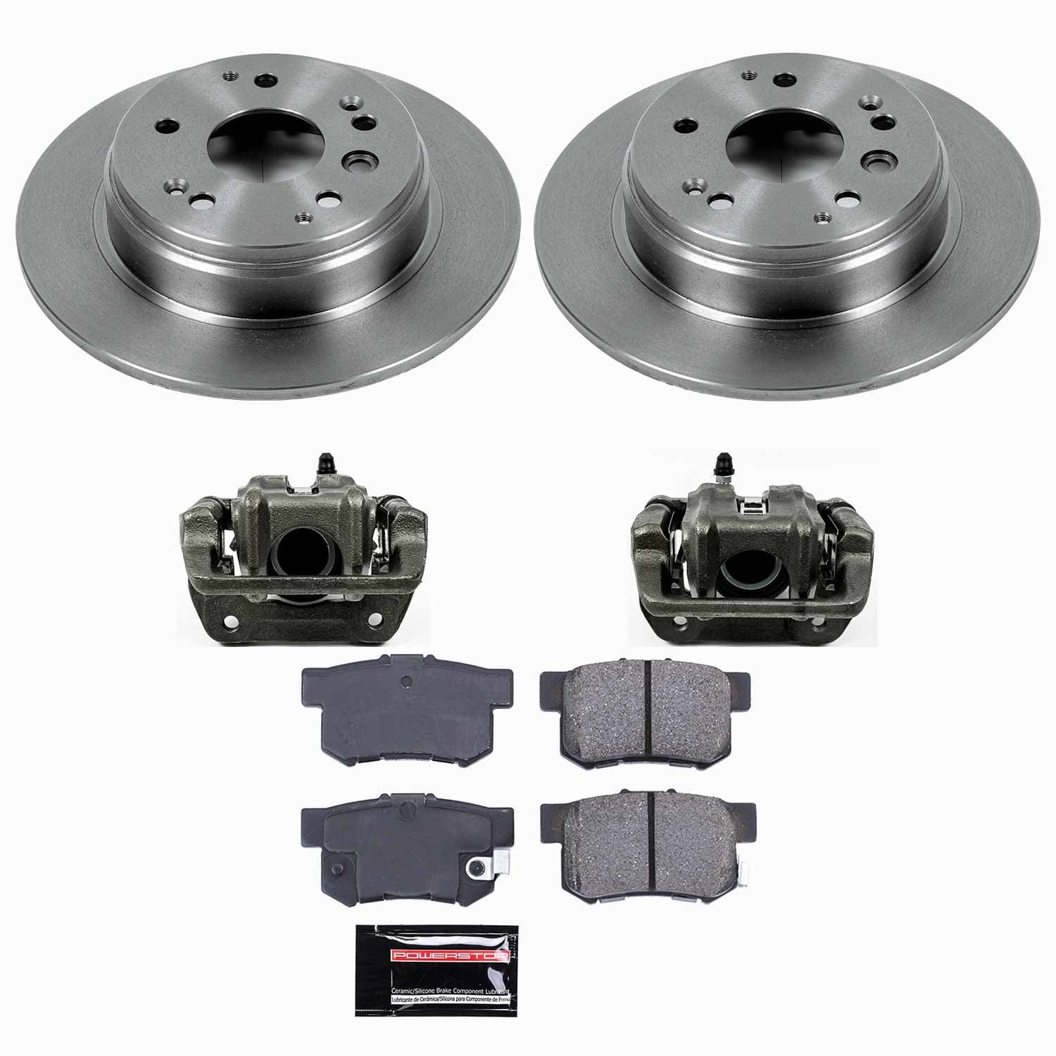 Power Stop - KCOE2434 - Rear - Disc Brake Pad/Caliper and Rotor Kit image 1