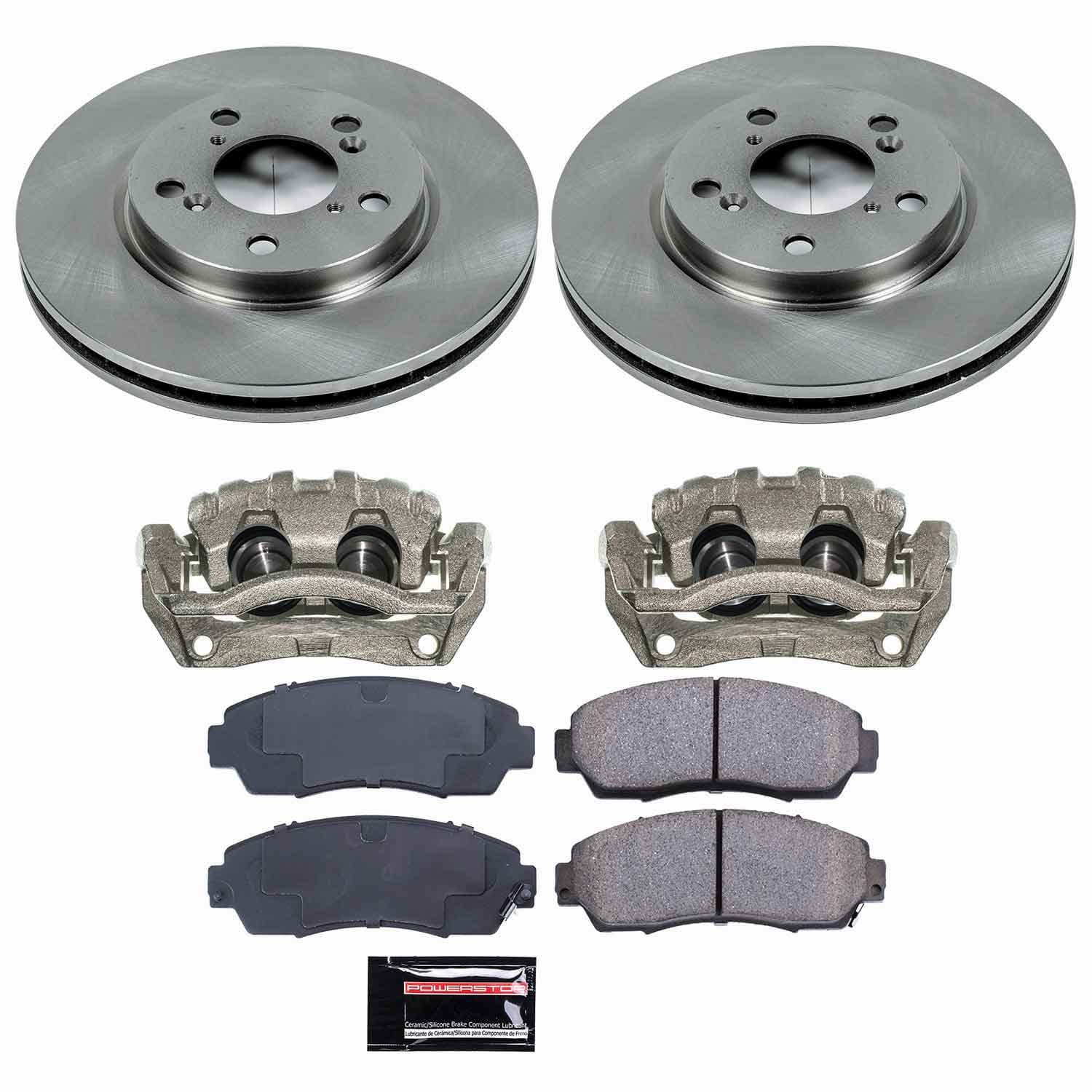 Power Stop - KCOE2435 - Front - Disc Brake Pad/Caliper and Rotor Kit image 1