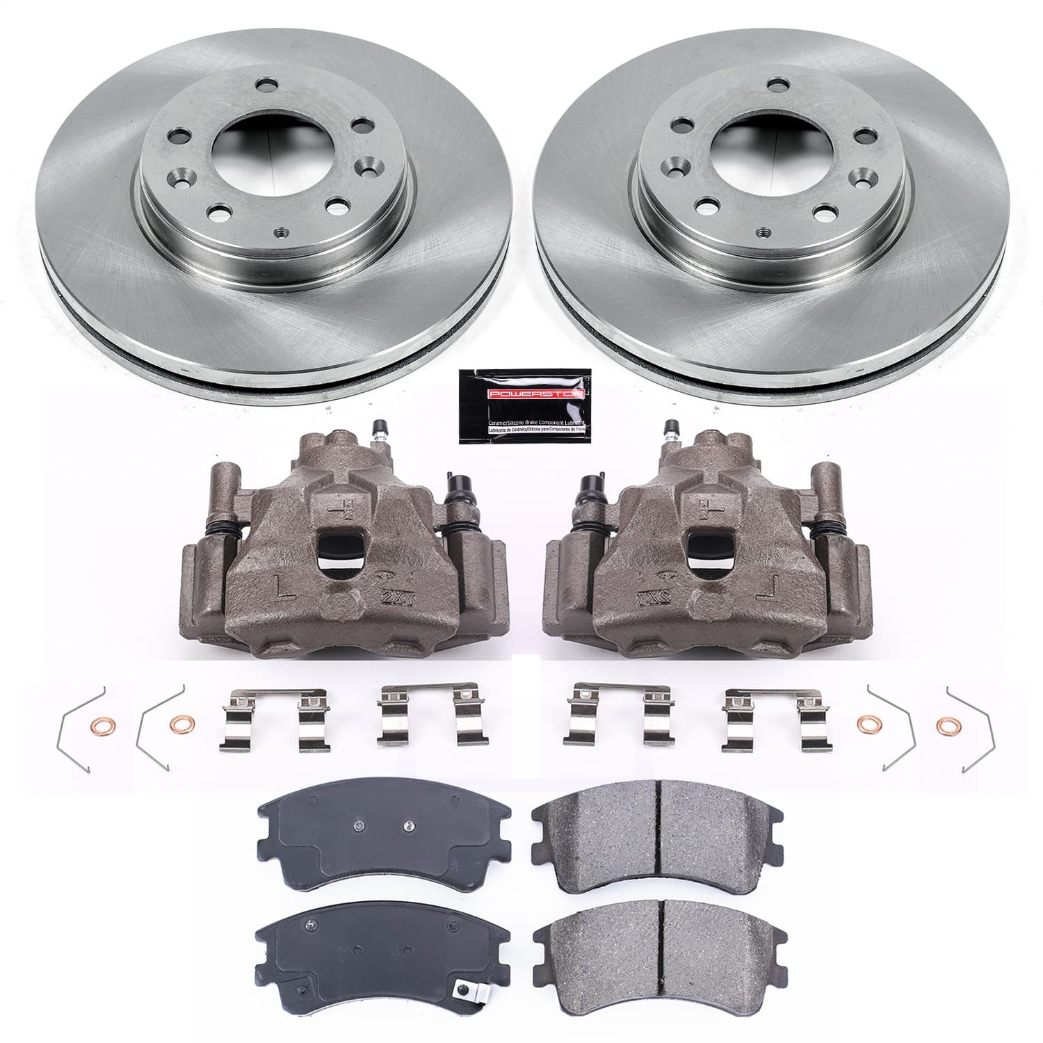 Power Stop - KCOE2448 - Front - Disc Brake Pad/Caliper and Rotor Kit image 1