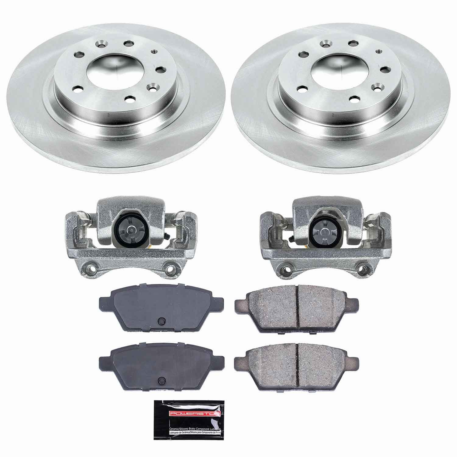 Power Stop - KCOE2450 - Rear - Disc Brake Pad/Caliper and Rotor Kit image 1