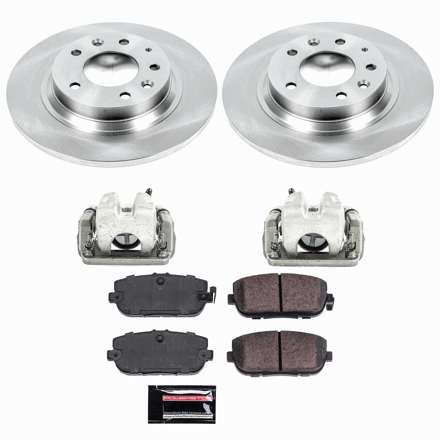 Power Stop - KCOE2451 - Rear - Disc Brake Pad/Caliper and Rotor Kit image 1