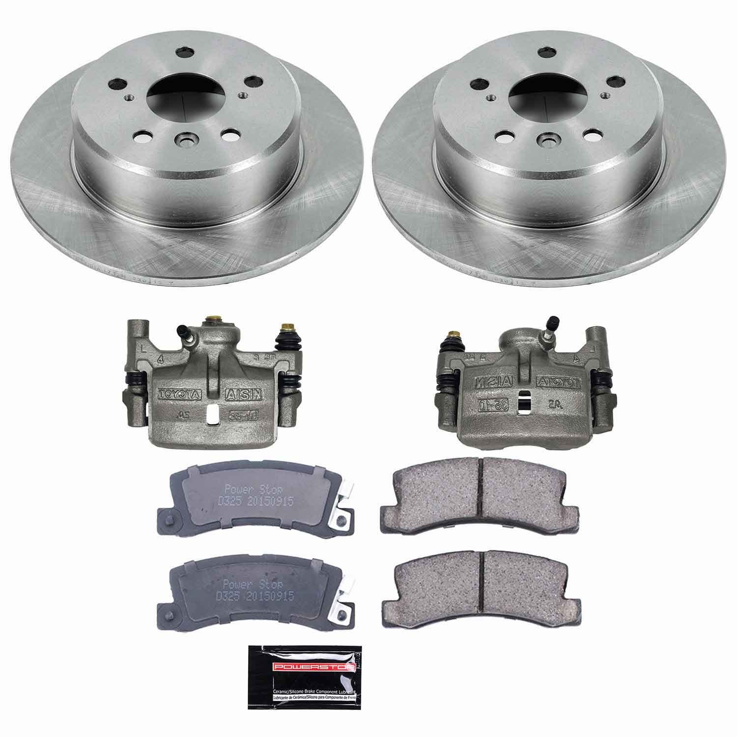 Power Stop - KCOE2564 - Rear - Disc Brake Pad/Caliper and Rotor Kit image 1