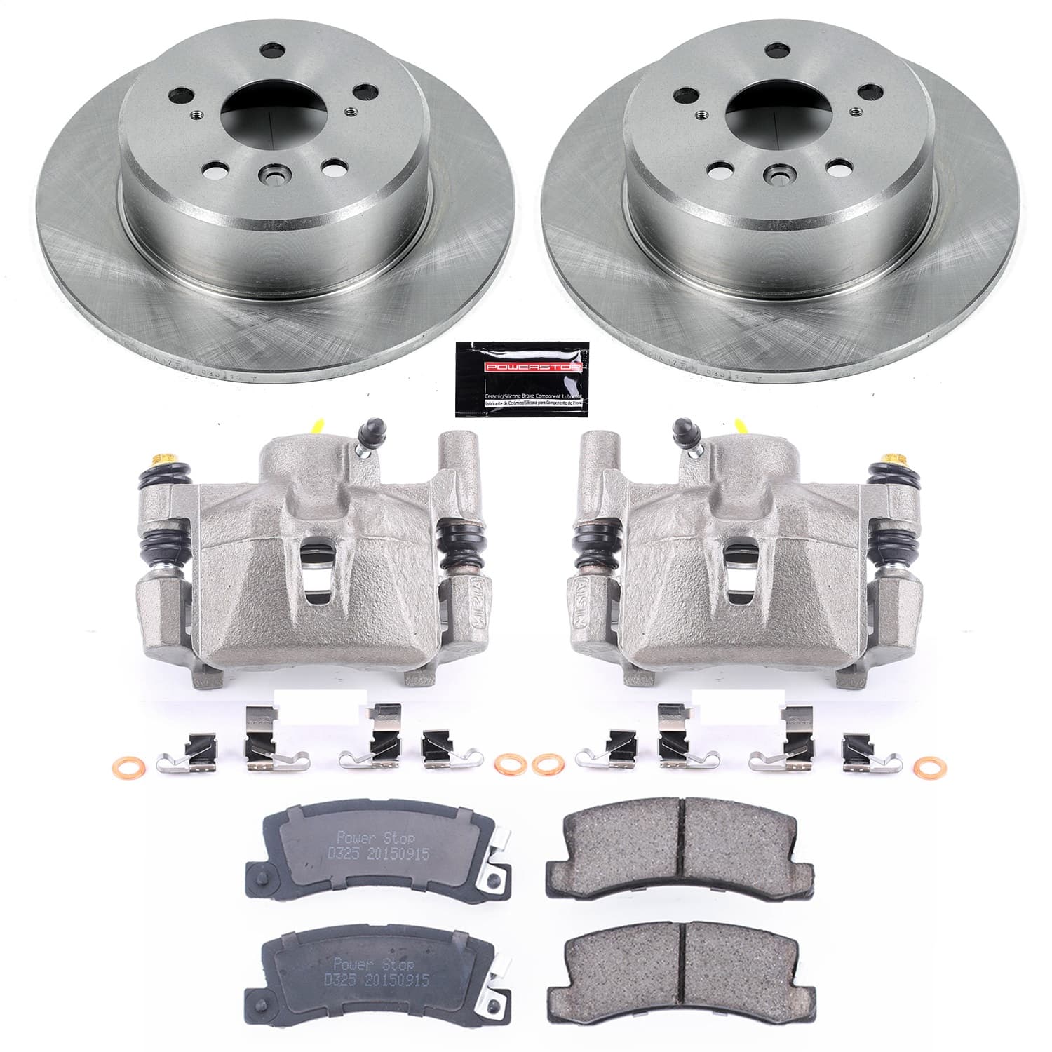 Power Stop - KCOE2564A - Rear - Disc Brake Pad/Caliper and Rotor Kit image 1