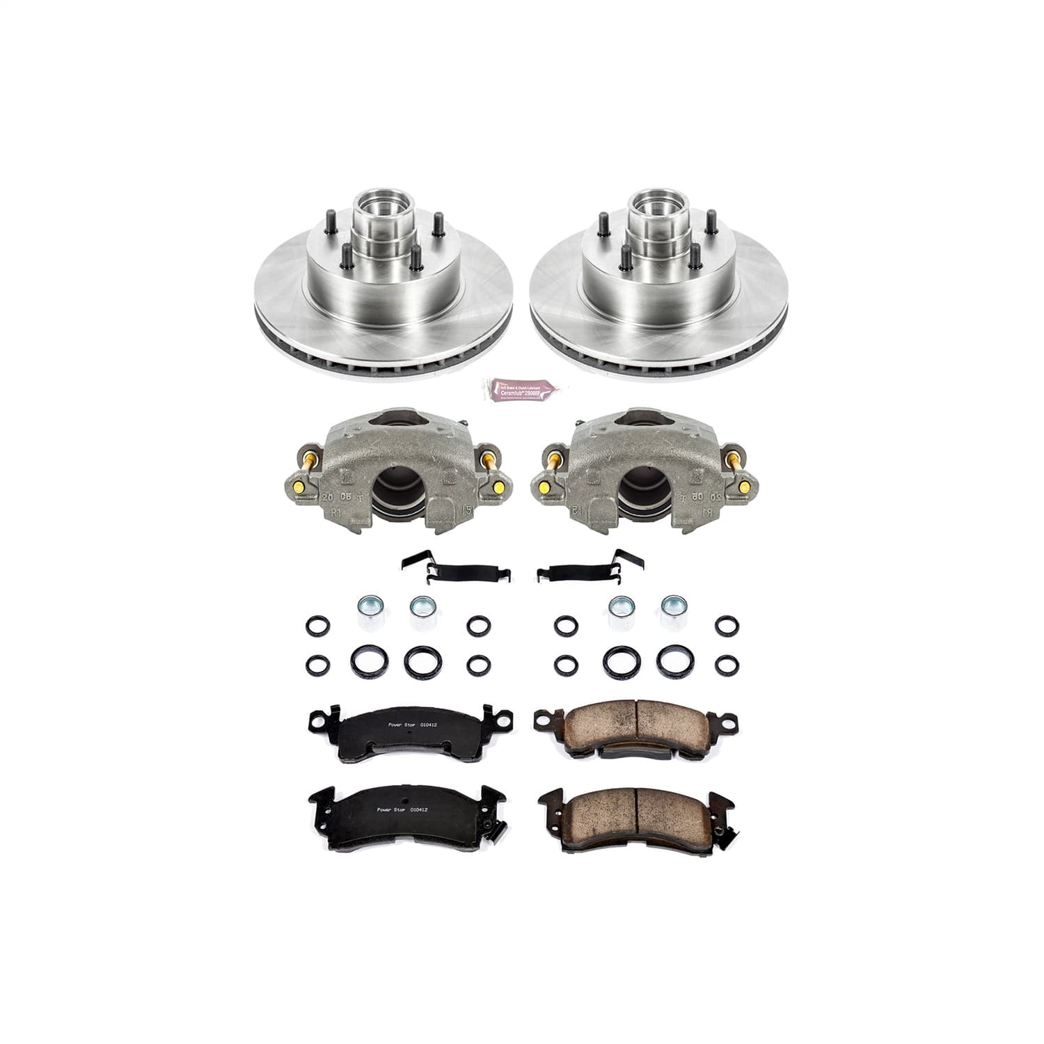 Power Stop - KCOE2908 - Front - Disc Brake Pad/Caliper and Rotor Kit image 1