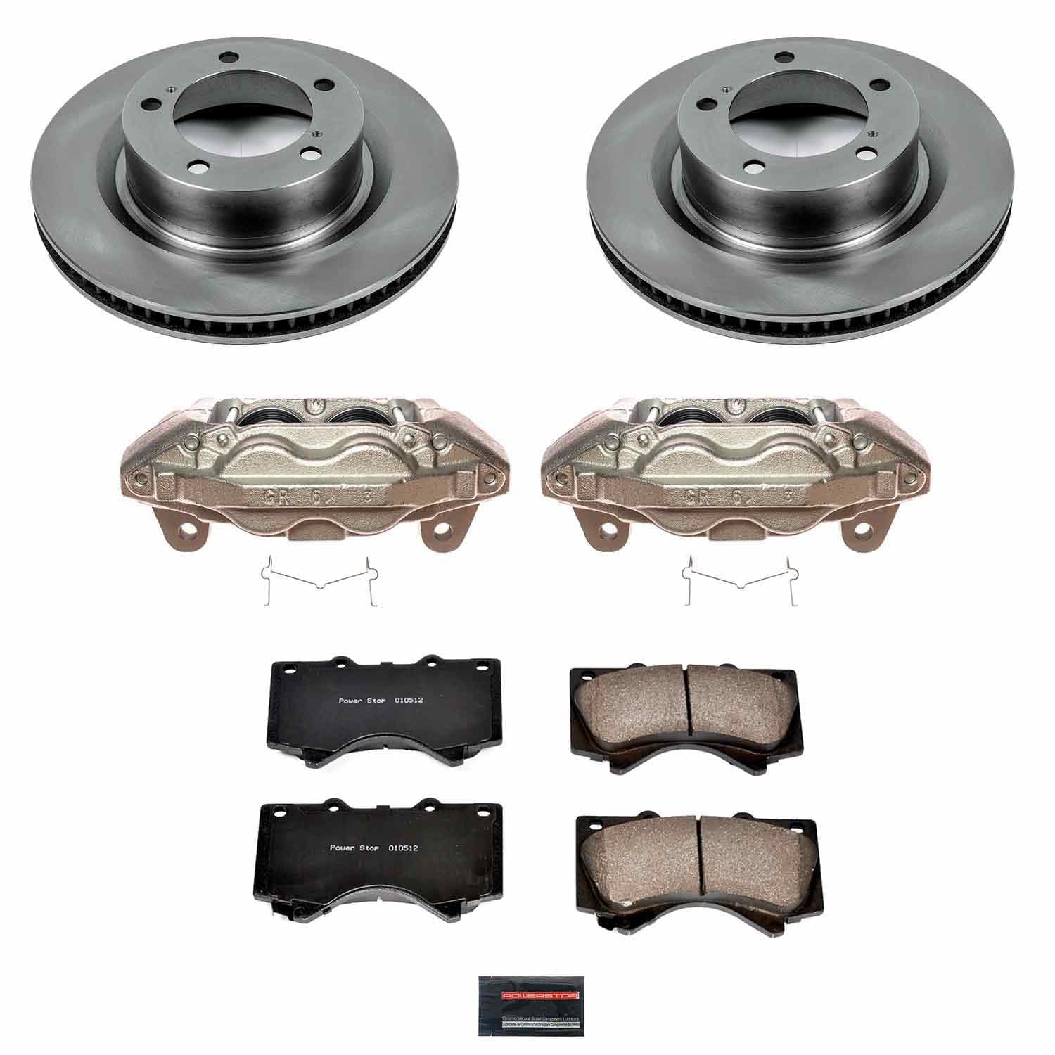 Power Stop - KCOE2952B - Front - Disc Brake Pad/Caliper and Rotor Kit image 1