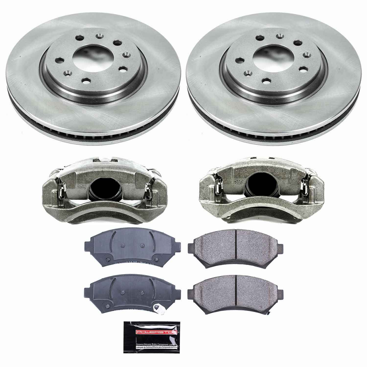 Power Stop - KCOE2975 - Front - Disc Brake Pad/Caliper and Rotor Kit image 1