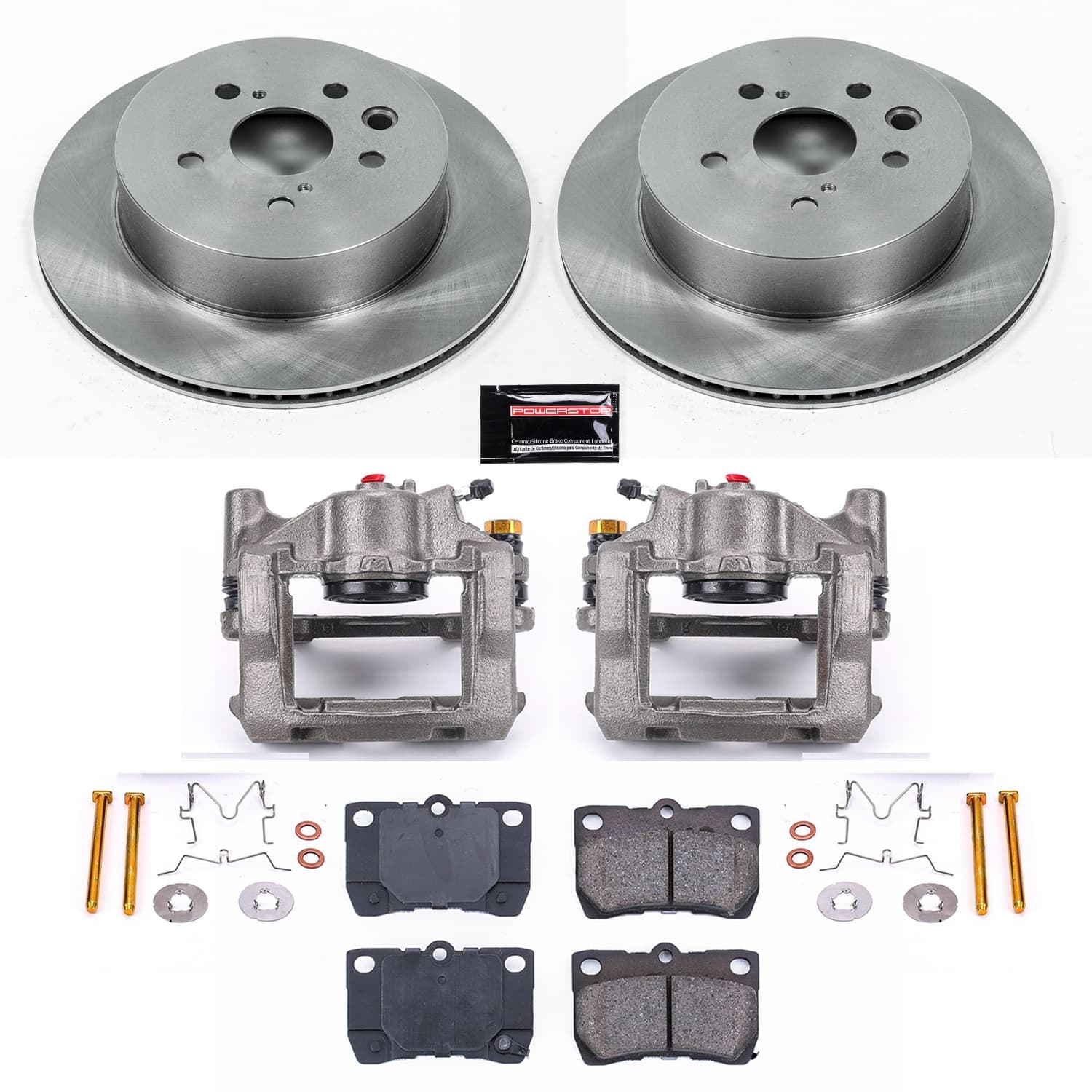 Power Stop - KCOE2977A - Rear - Disc Brake Pad/Caliper and Rotor Kit image 1