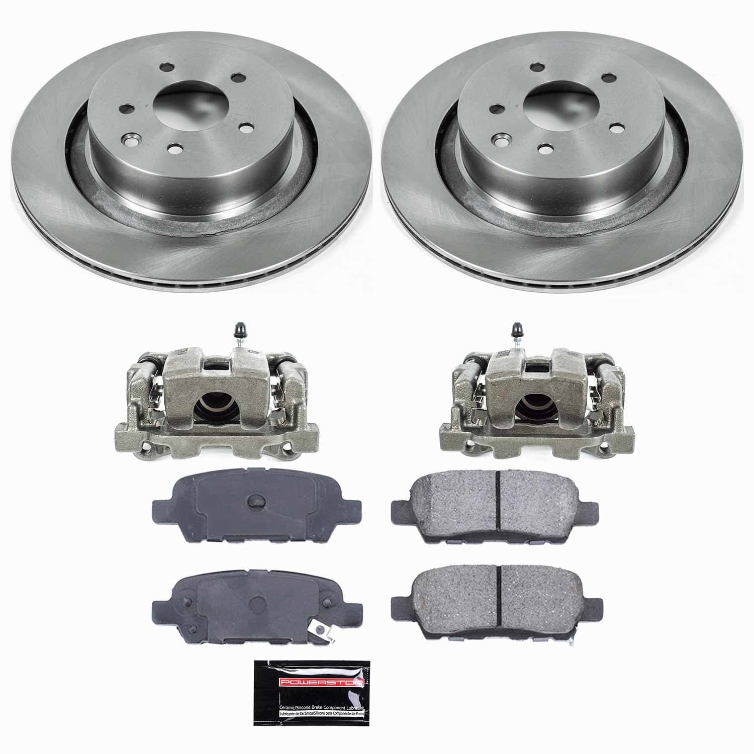 Power Stop - KCOE2986 - Rear - Disc Brake Pad/Caliper and Rotor Kit image 1