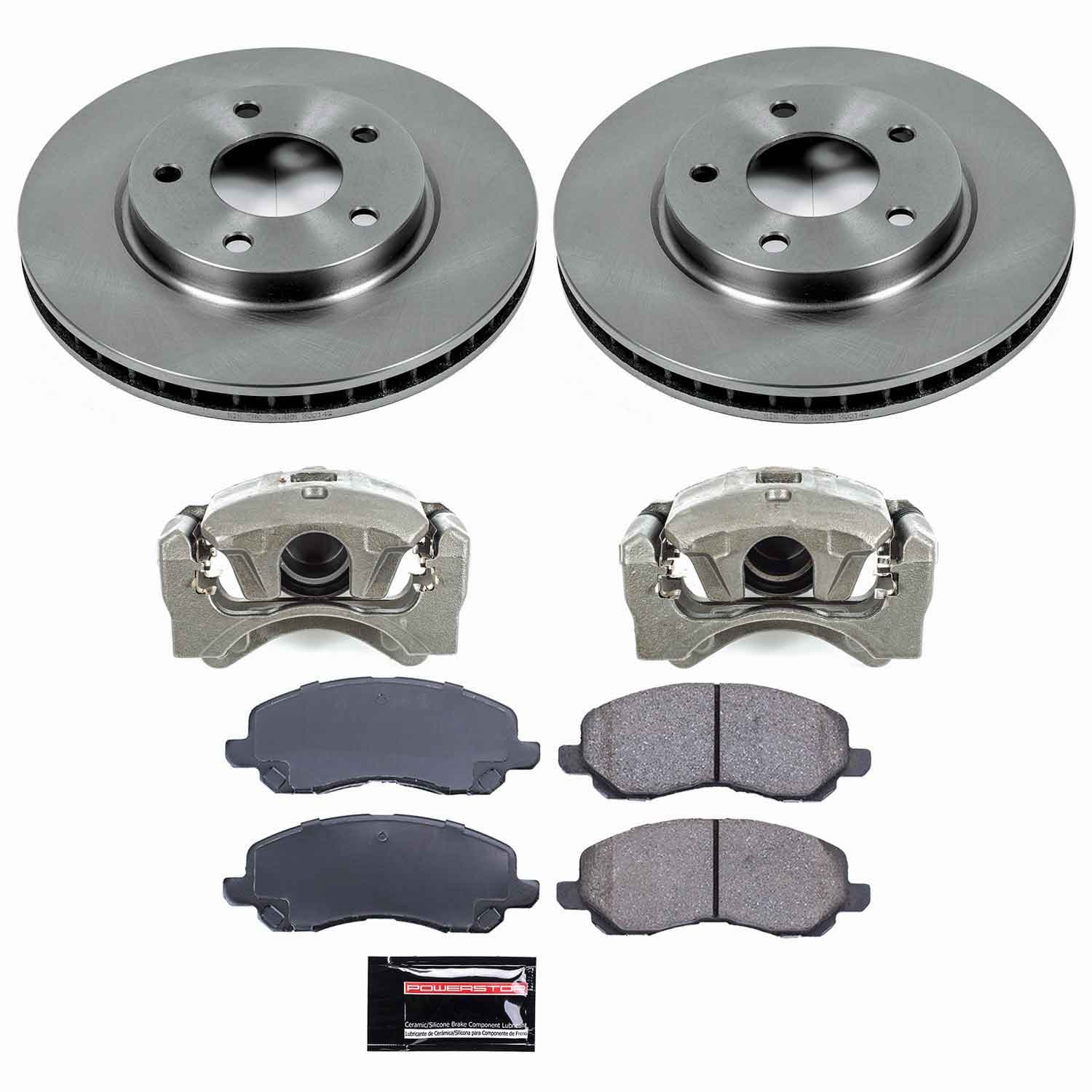 Power Stop - KCOE2992 - Front - Disc Brake Pad/Caliper and Rotor Kit image 1