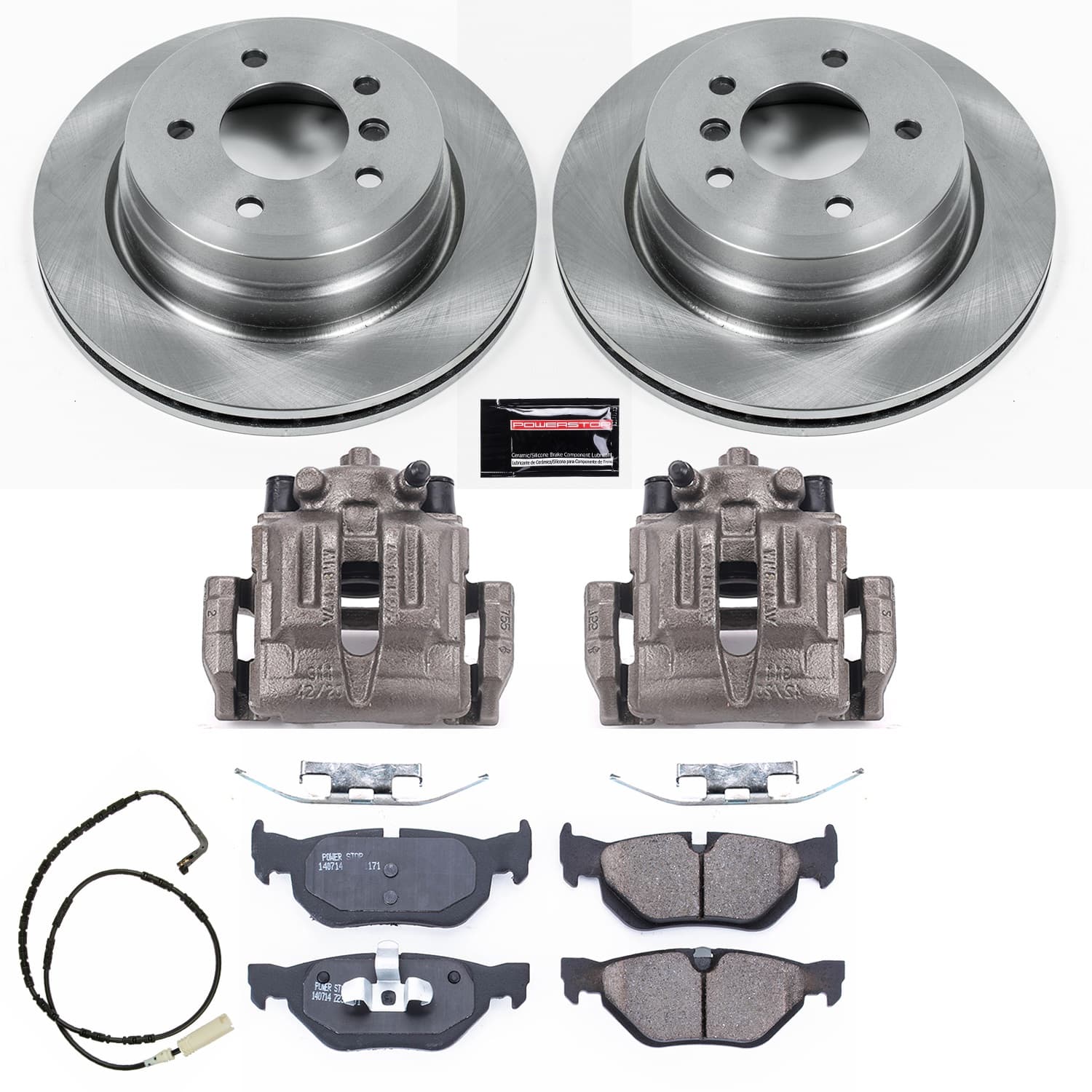 Power Stop - KCOE3001 - Rear - Disc Brake Pad/Caliper and Rotor Kit image 1