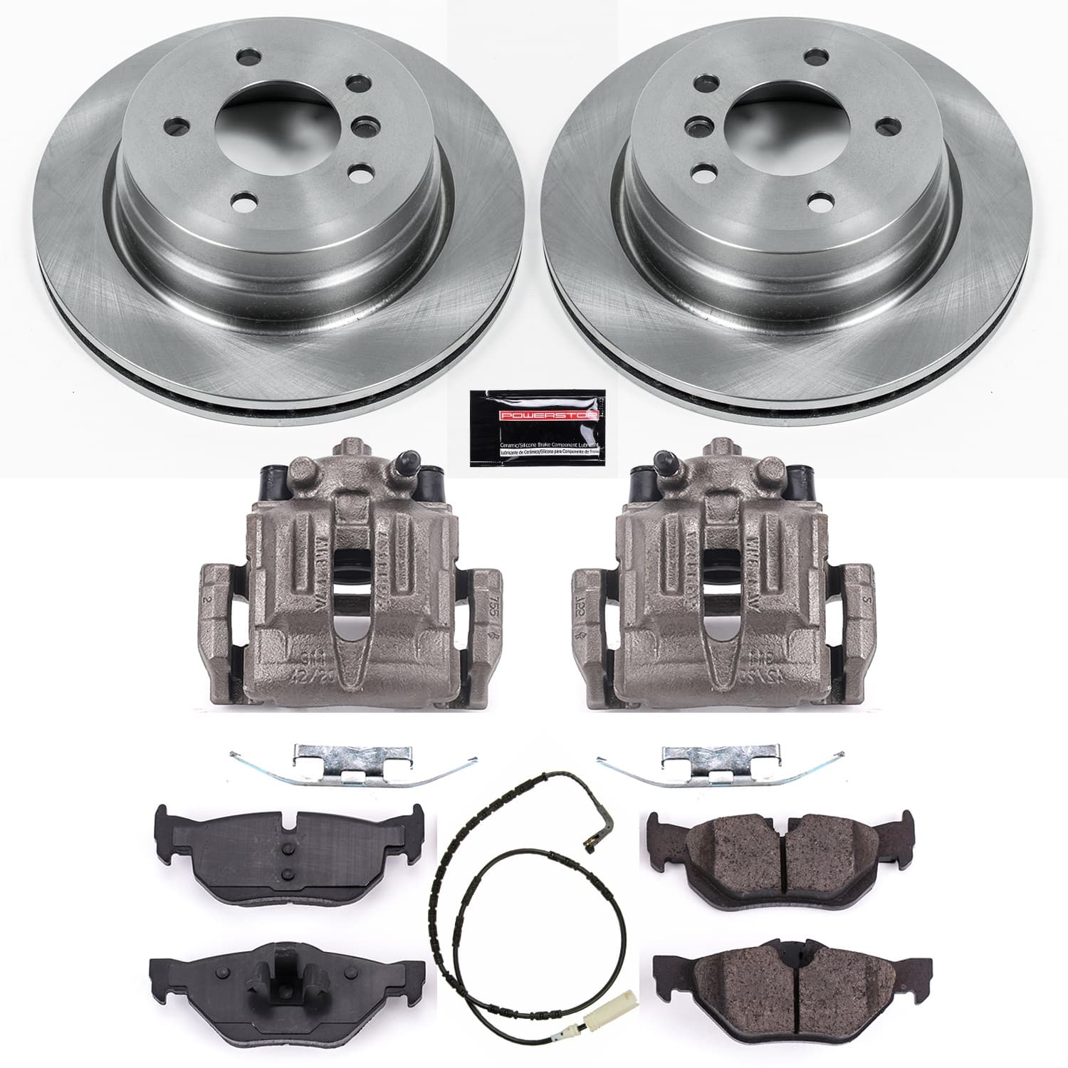 Power Stop - KCOE3002 - Rear - Disc Brake Pad/Caliper and Rotor Kit image 1