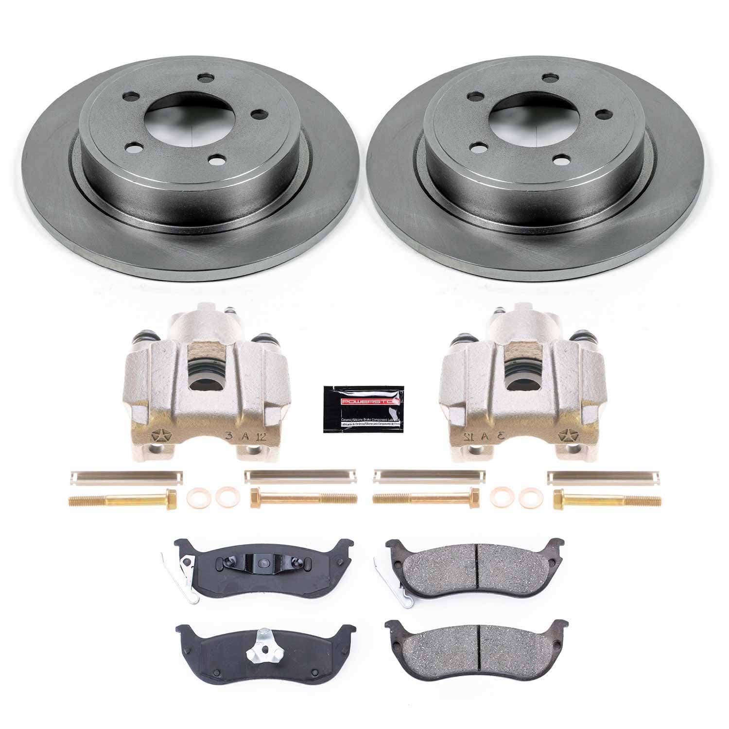 Power Stop - KCOE3020 - Rear - Disc Brake Pad/Caliper and Rotor Kit image 1