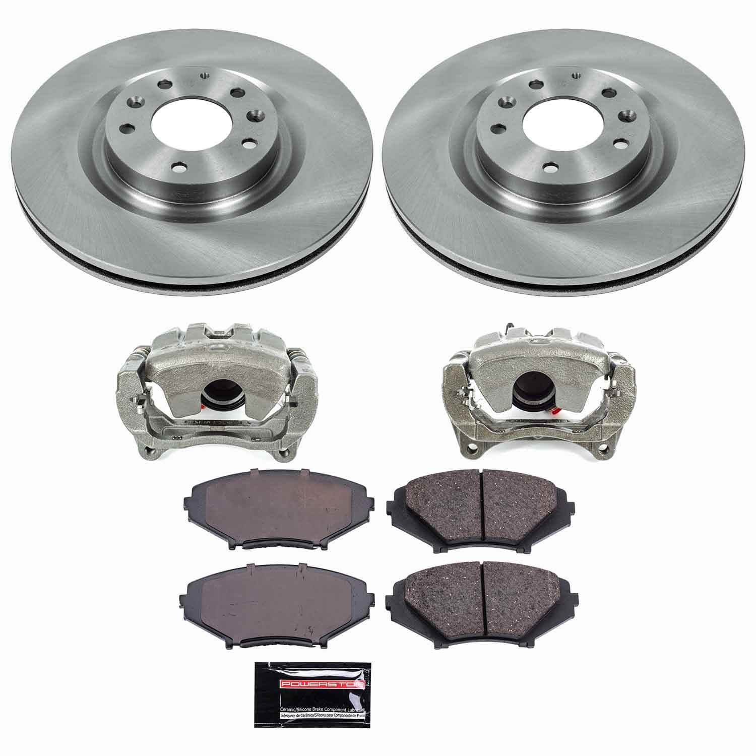 Power Stop - KCOE3026 - Front - Disc Brake Pad/Caliper and Rotor Kit image 1