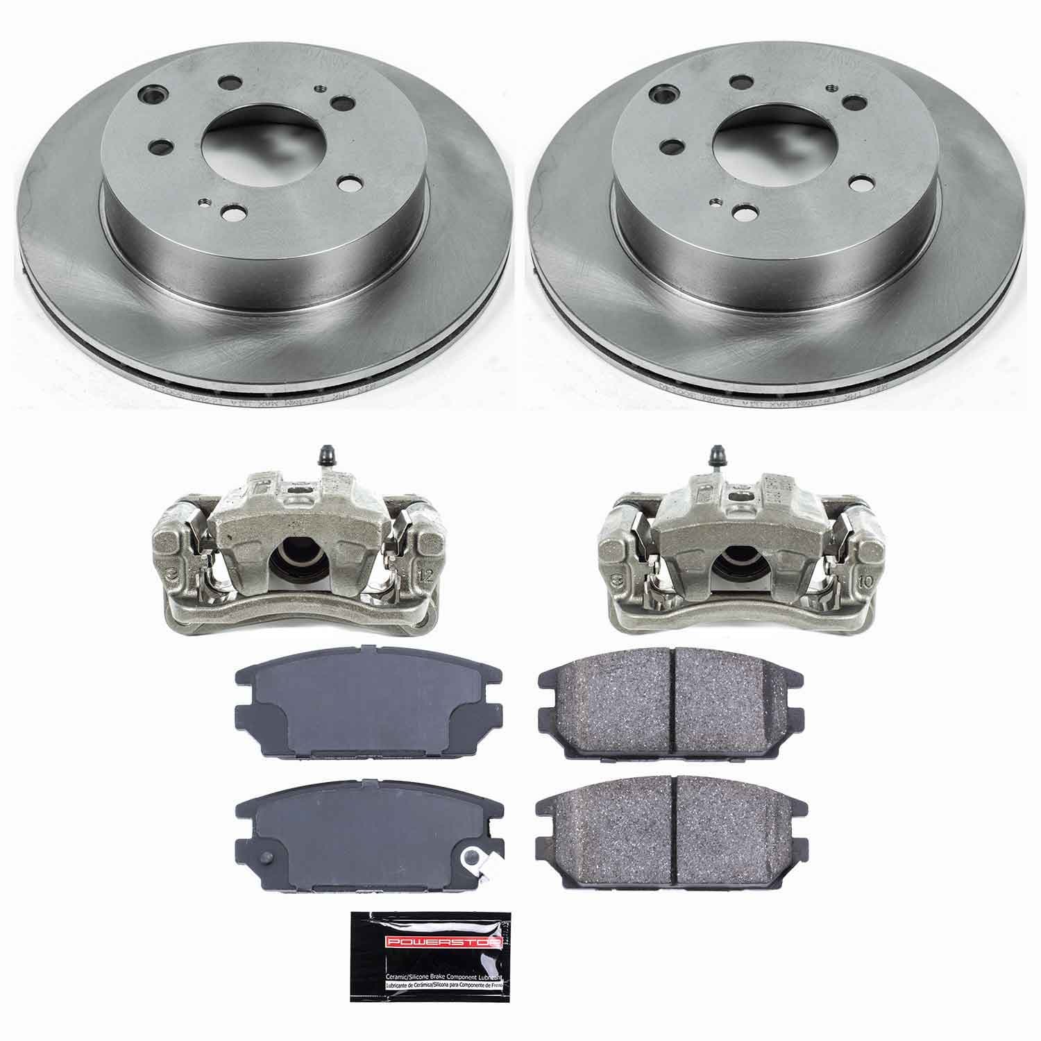 Power Stop - KCOE3079 - Rear - Disc Brake Pad/Caliper and Rotor Kit image 1