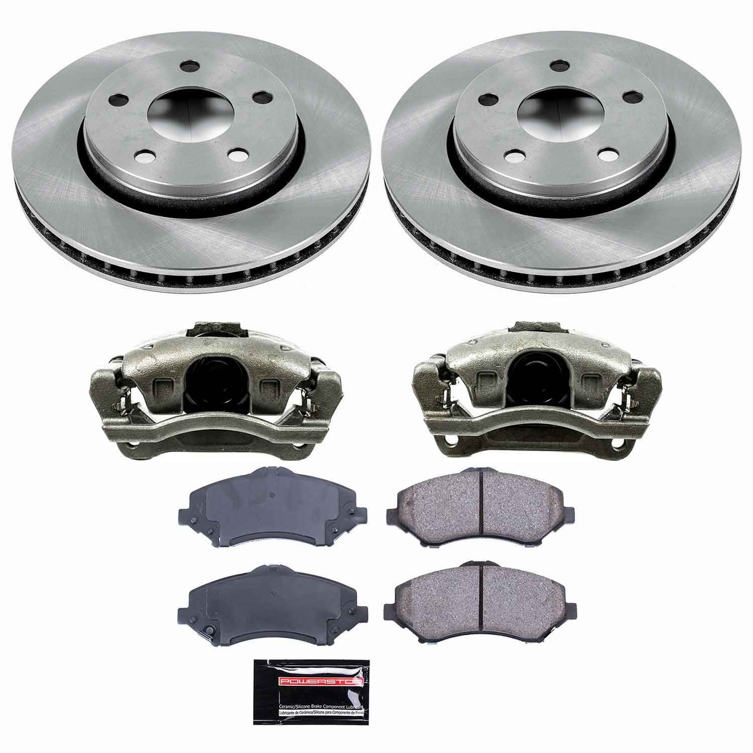 Power Stop - KCOE3097 - Front - Disc Brake Pad/Caliper and Rotor Kit image 1