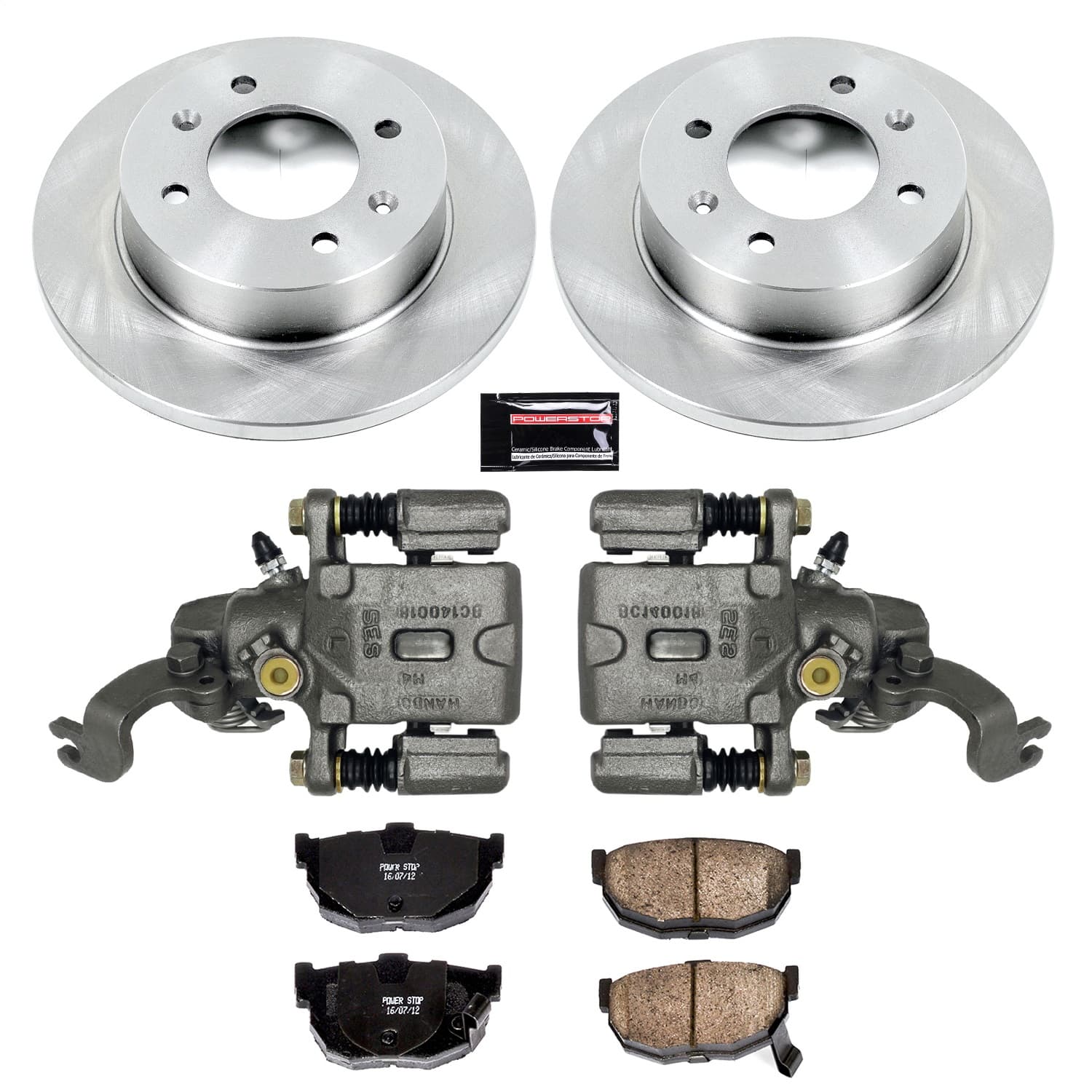 Power Stop - KCOE3106A - Rear - Disc Brake Pad/Caliper and Rotor Kit image 1