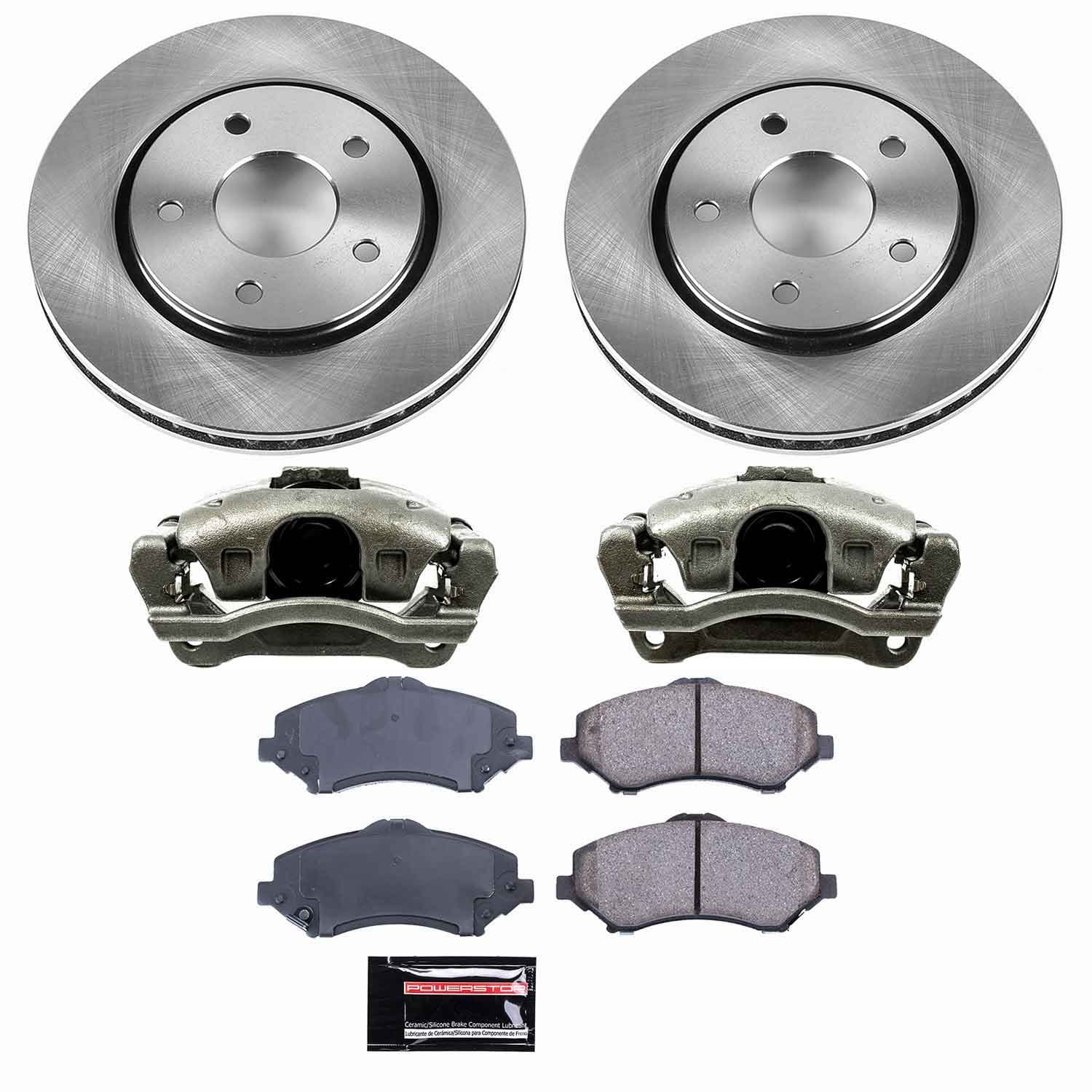 Power Stop - KCOE3118 - Front - Disc Brake Pad/Caliper and Rotor Kit image 1