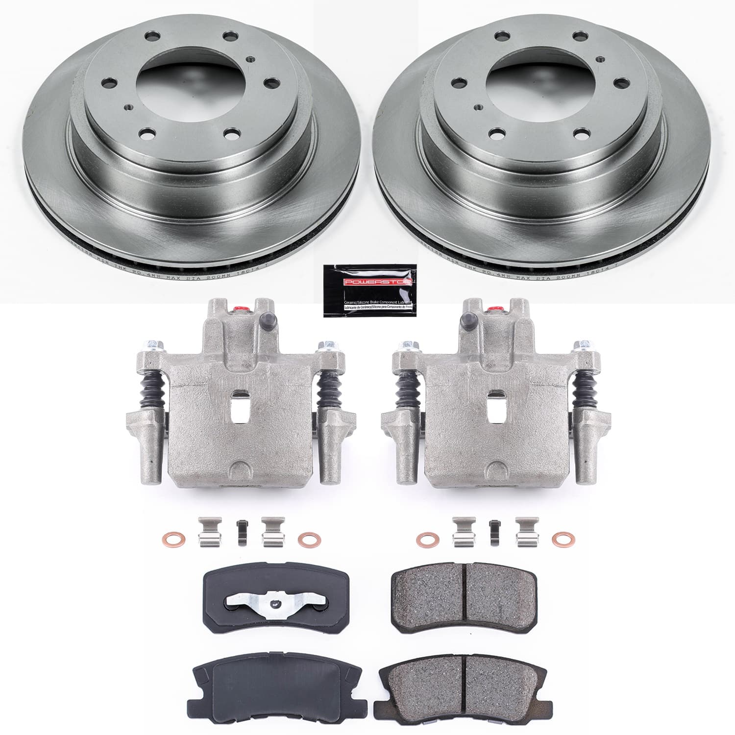 Power Stop - KCOE3119 - Rear - Disc Brake Pad/Caliper and Rotor Kit image 1