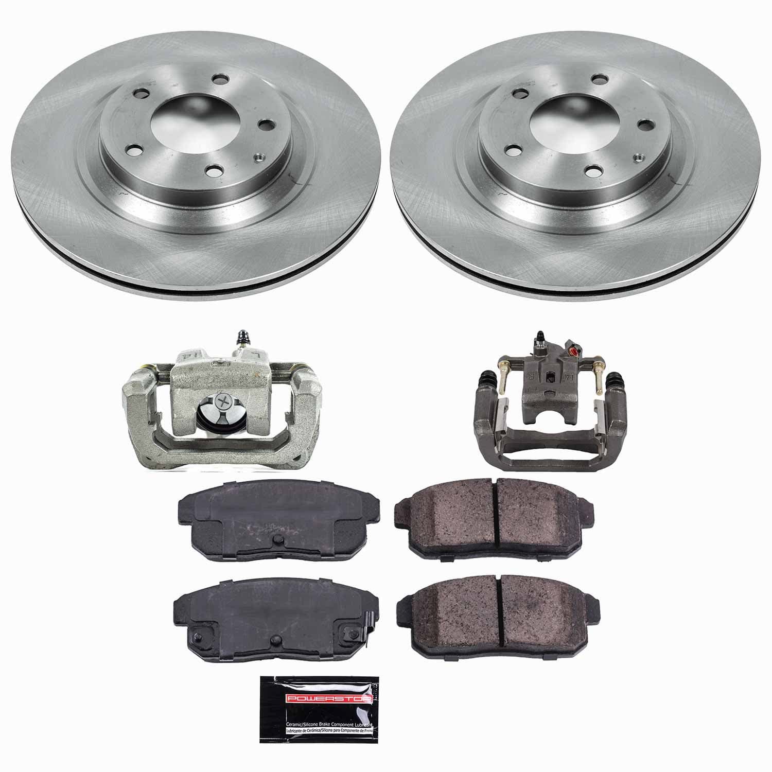 Power Stop - KCOE3146 - Rear - Disc Brake Pad/Caliper and Rotor Kit image 1