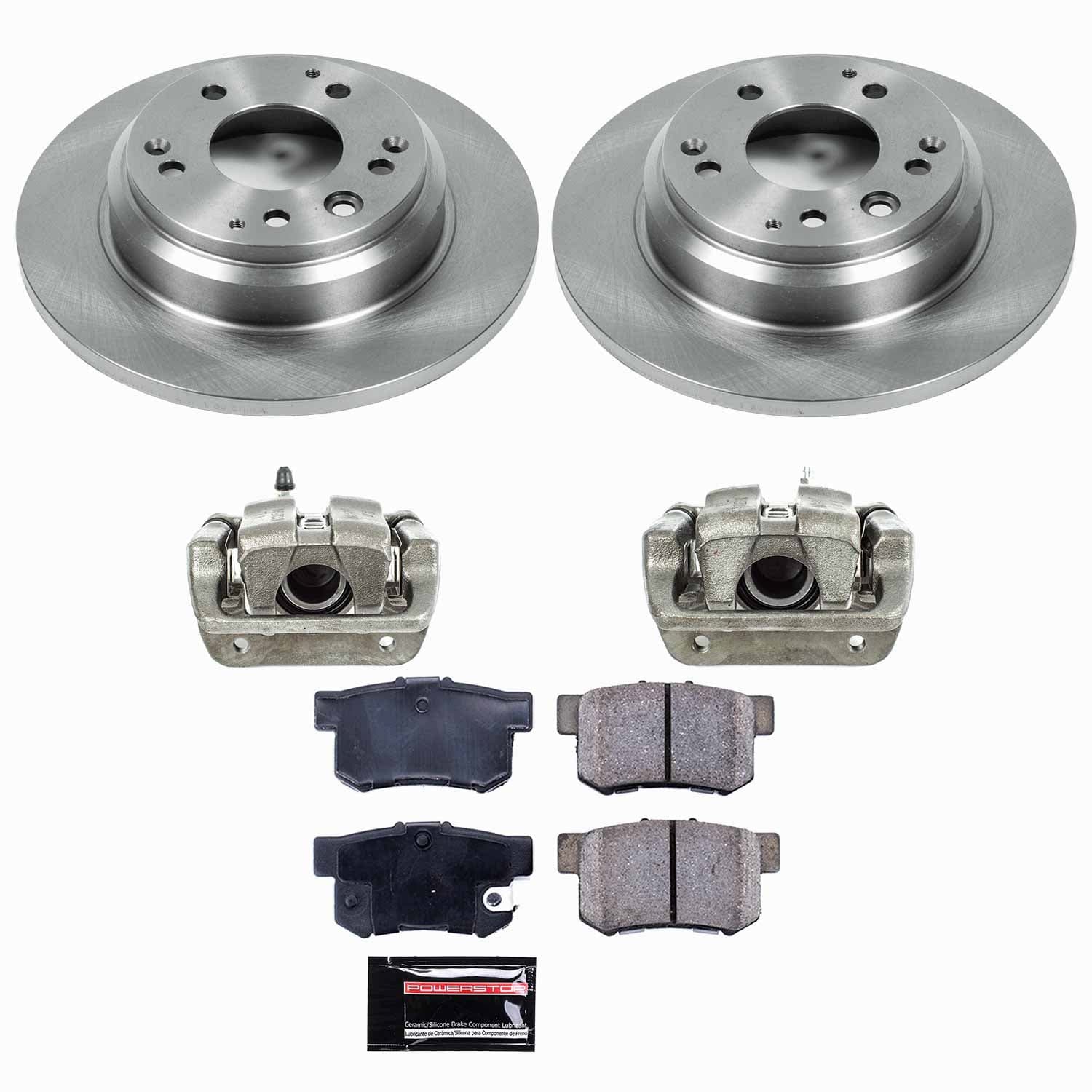 Power Stop - KCOE3154 - Rear - Disc Brake Pad/Caliper and Rotor Kit image 1