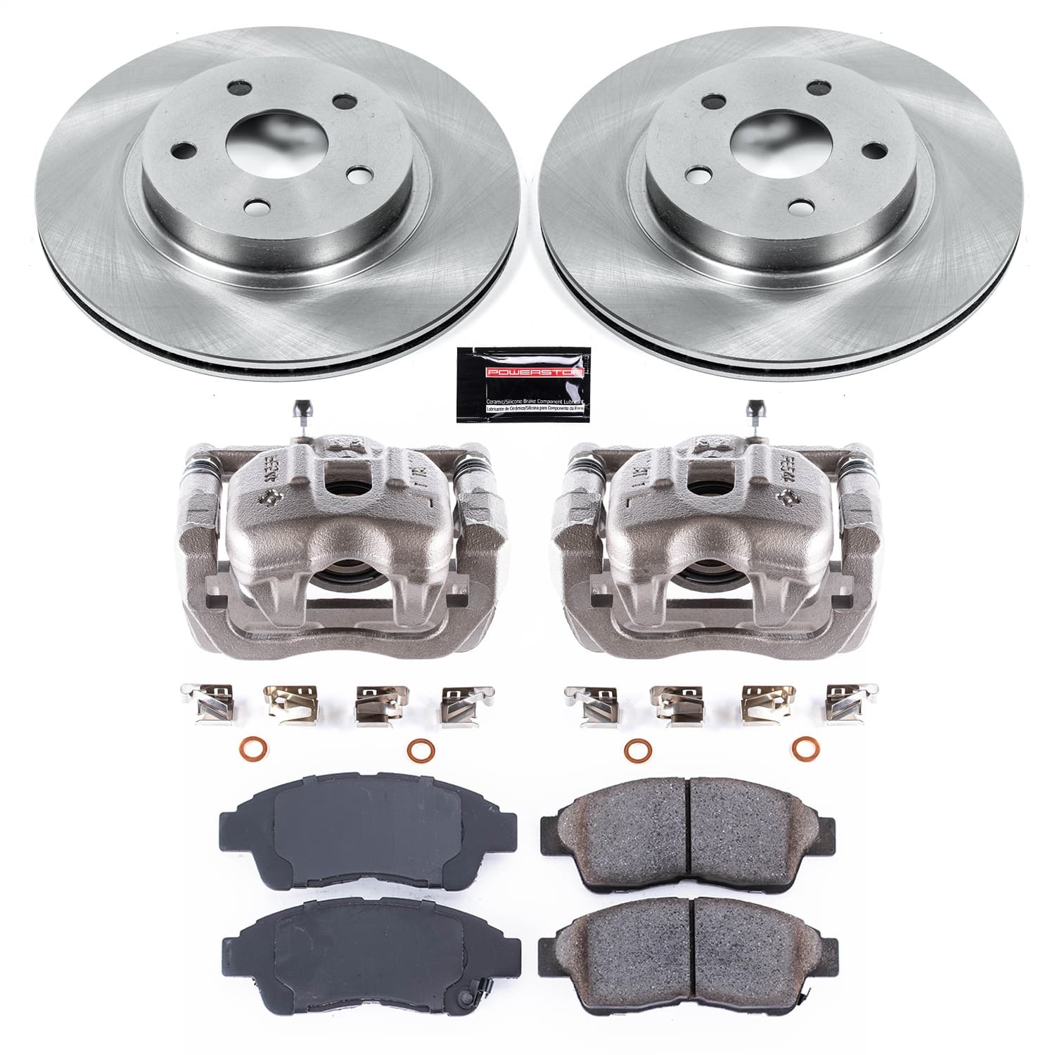 Power Stop - KCOE3163 - Front - Disc Brake Pad/Caliper and Rotor Kit image 1