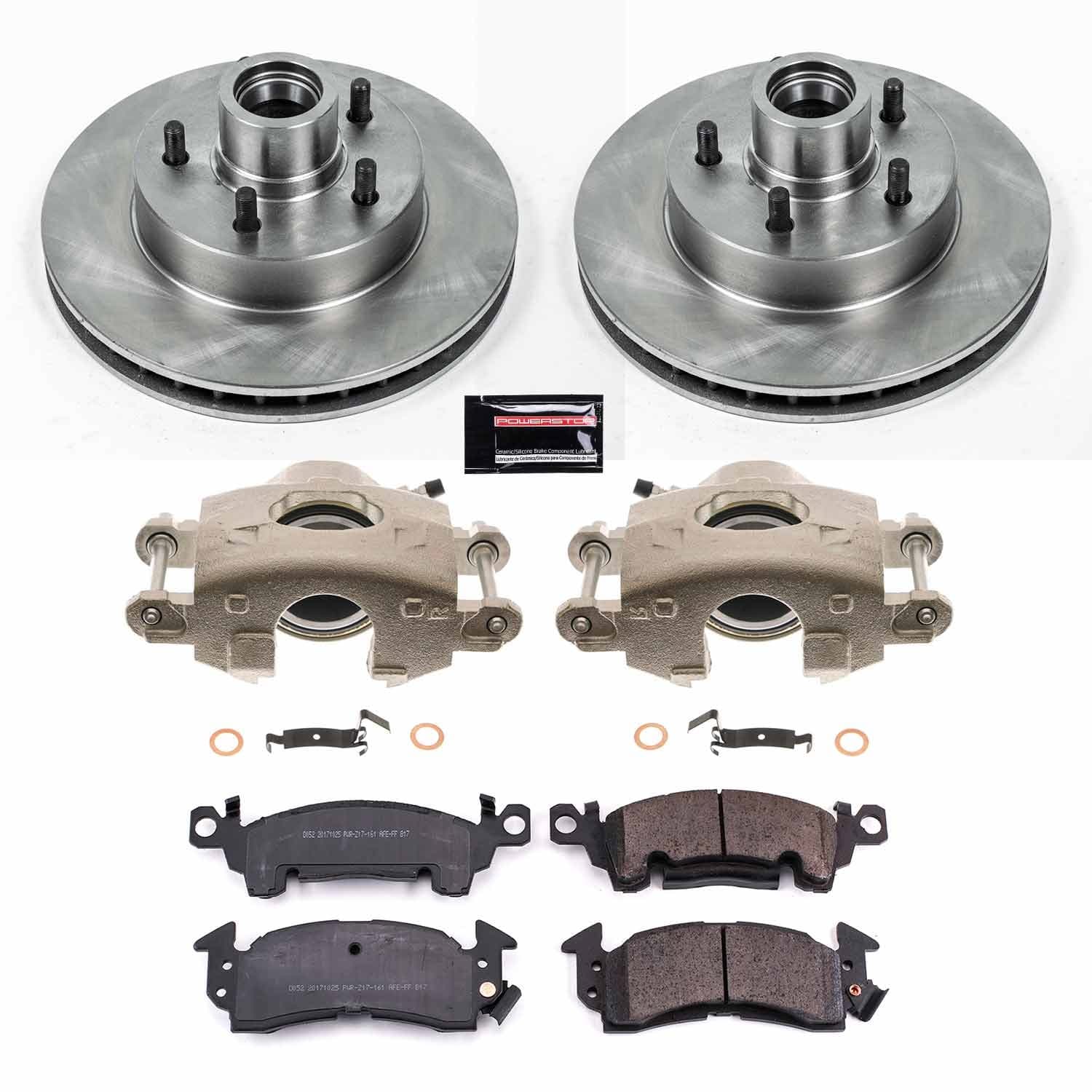 Power Stop - KCOE4539B - Front - Disc Brake Pad/Caliper and Rotor Kit image 1