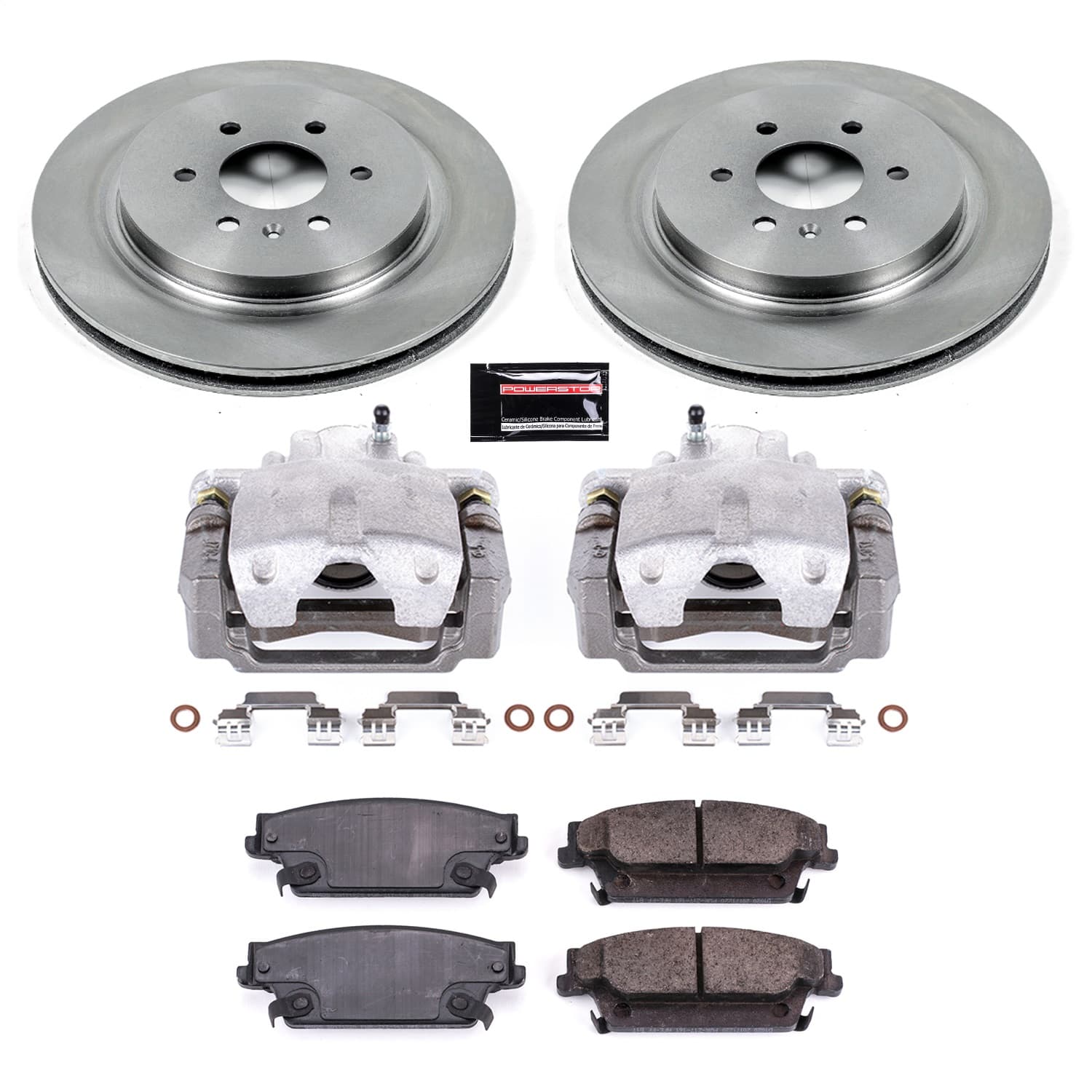 Power Stop - KCOE4568 - Rear - Disc Brake Pad/Caliper and Rotor Kit image 1