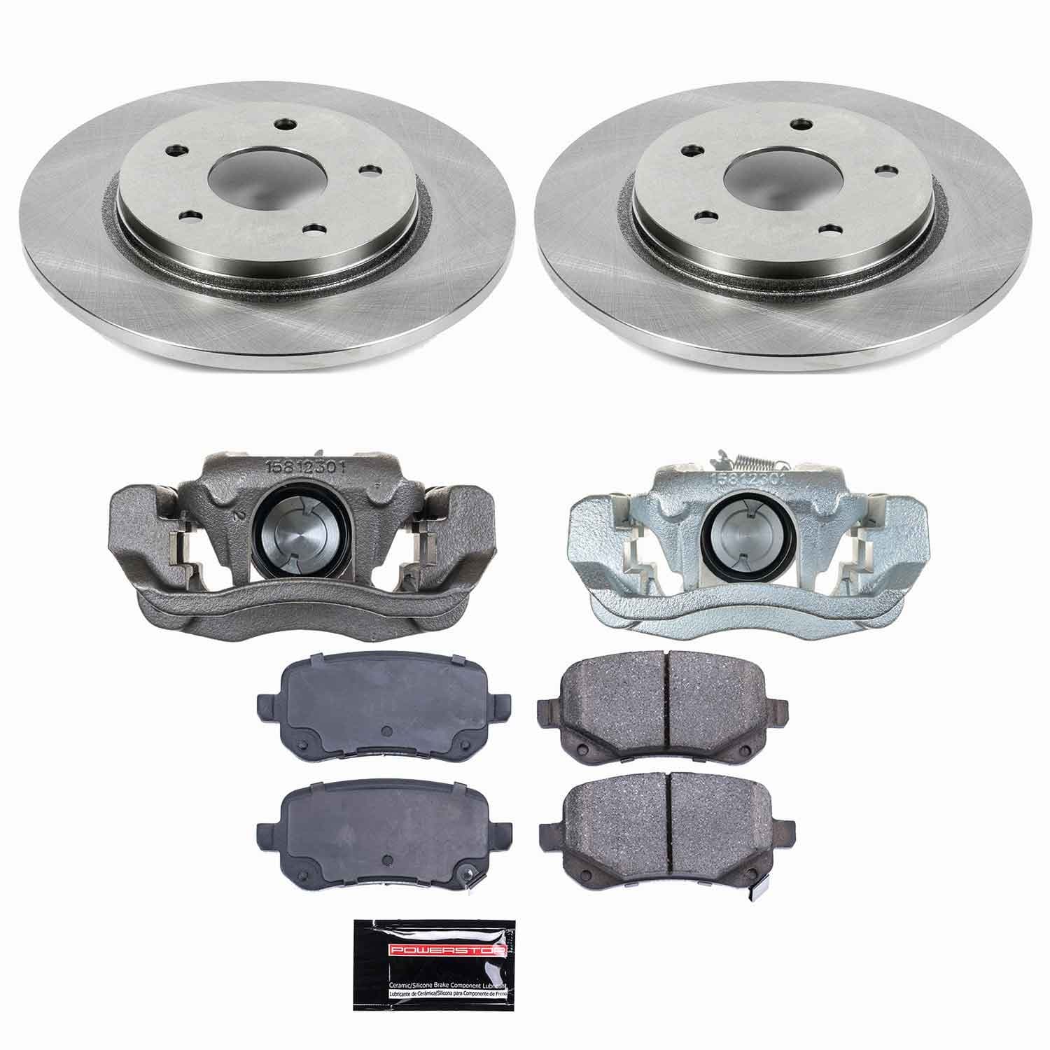 Power Stop - KCOE4569 - Rear - Disc Brake Pad/Caliper and Rotor Kit image 1