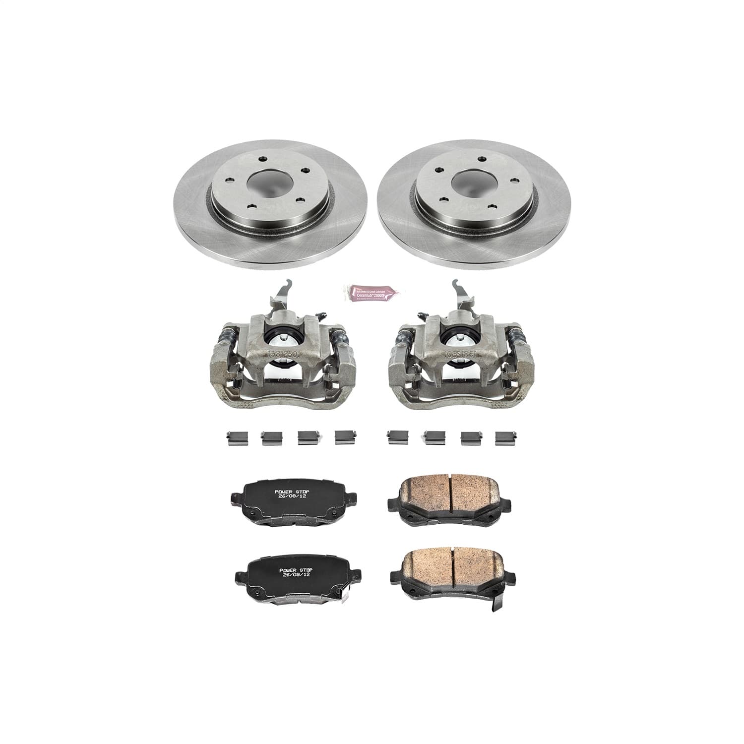 Power Stop - KCOE4569A - Rear - Disc Brake Pad/Caliper and Rotor Kit image 1