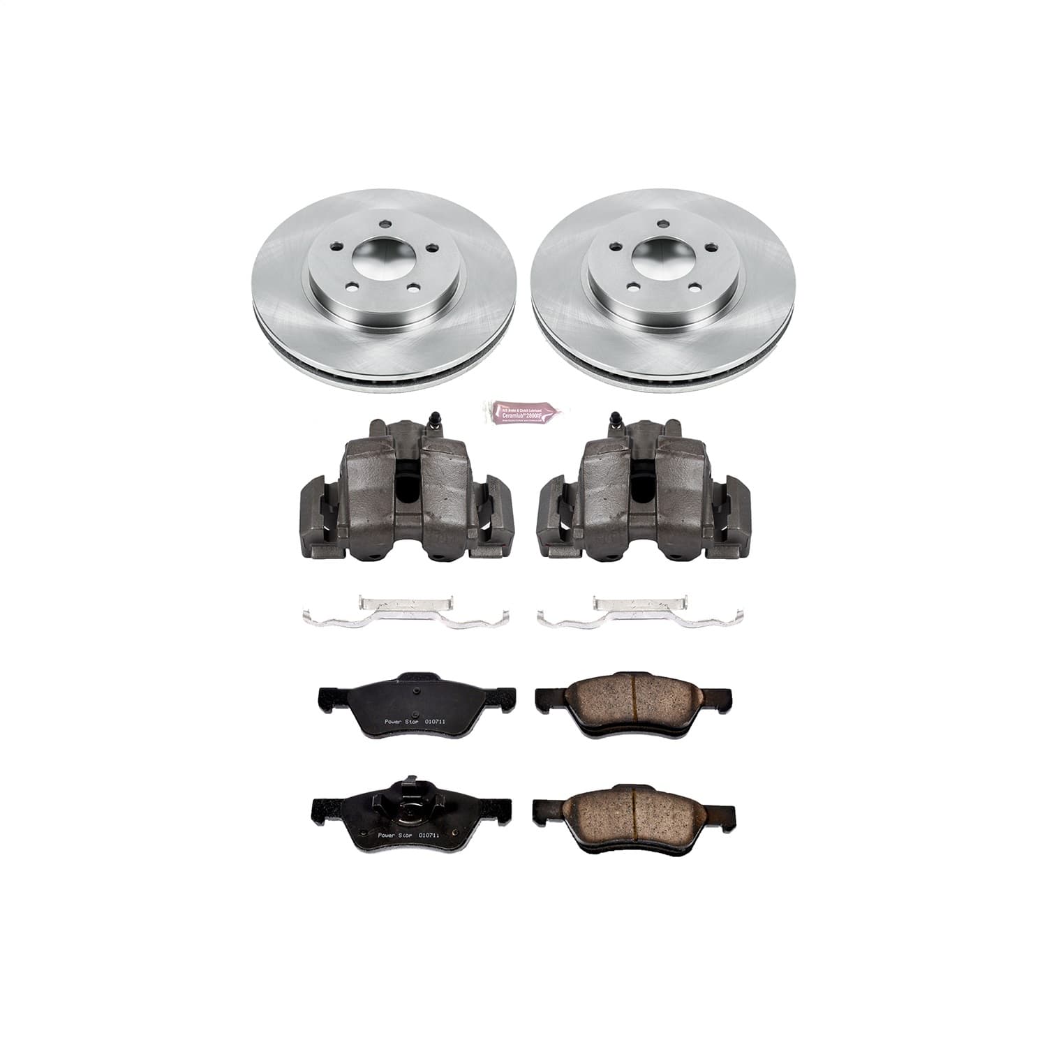 Power Stop - KCOE4580 - Front - Disc Brake Pad/Caliper and Rotor Kit image 1