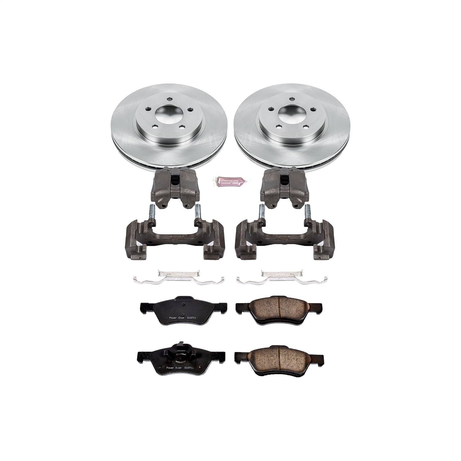 Power Stop - KCOE4580A - Front - Disc Brake Pad/Caliper and Rotor Kit image 1