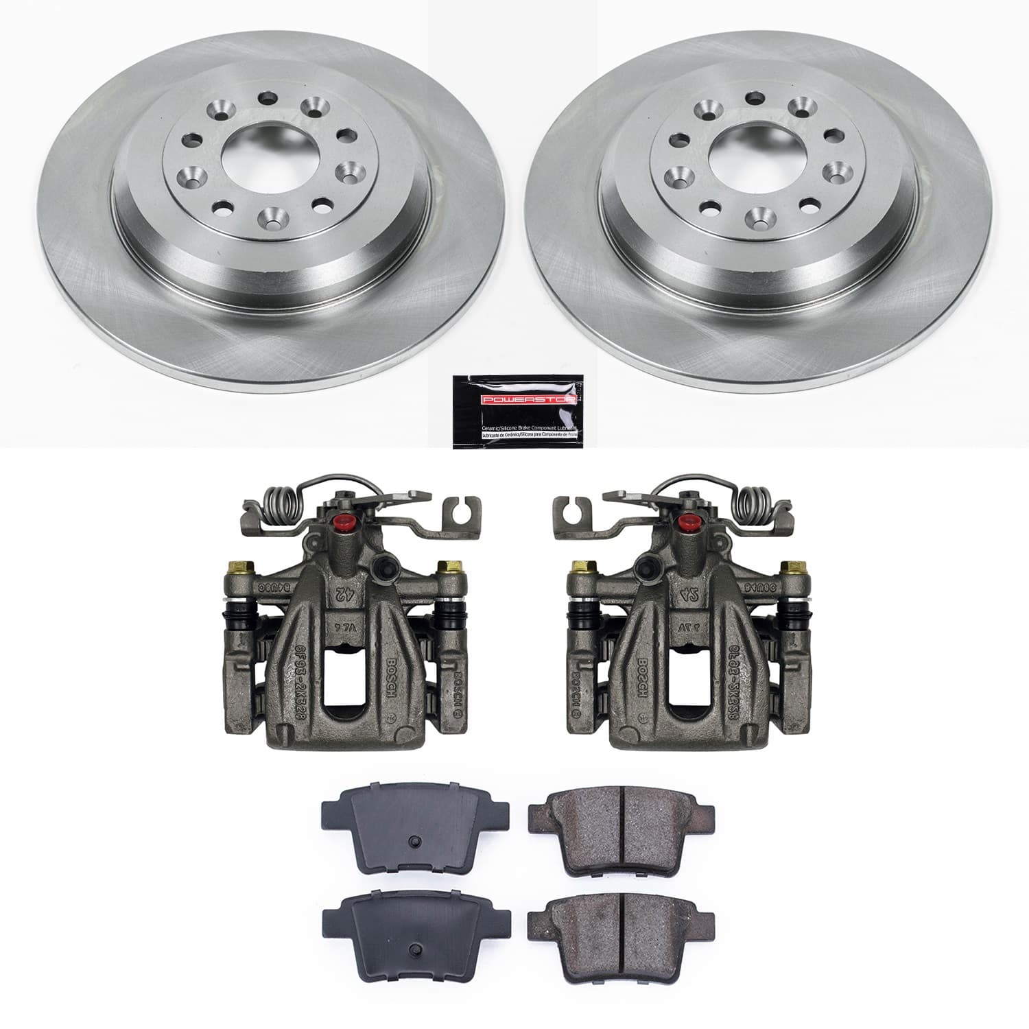 Power Stop - KCOE4600 - Rear - Disc Brake Pad/Caliper and Rotor Kit image 1