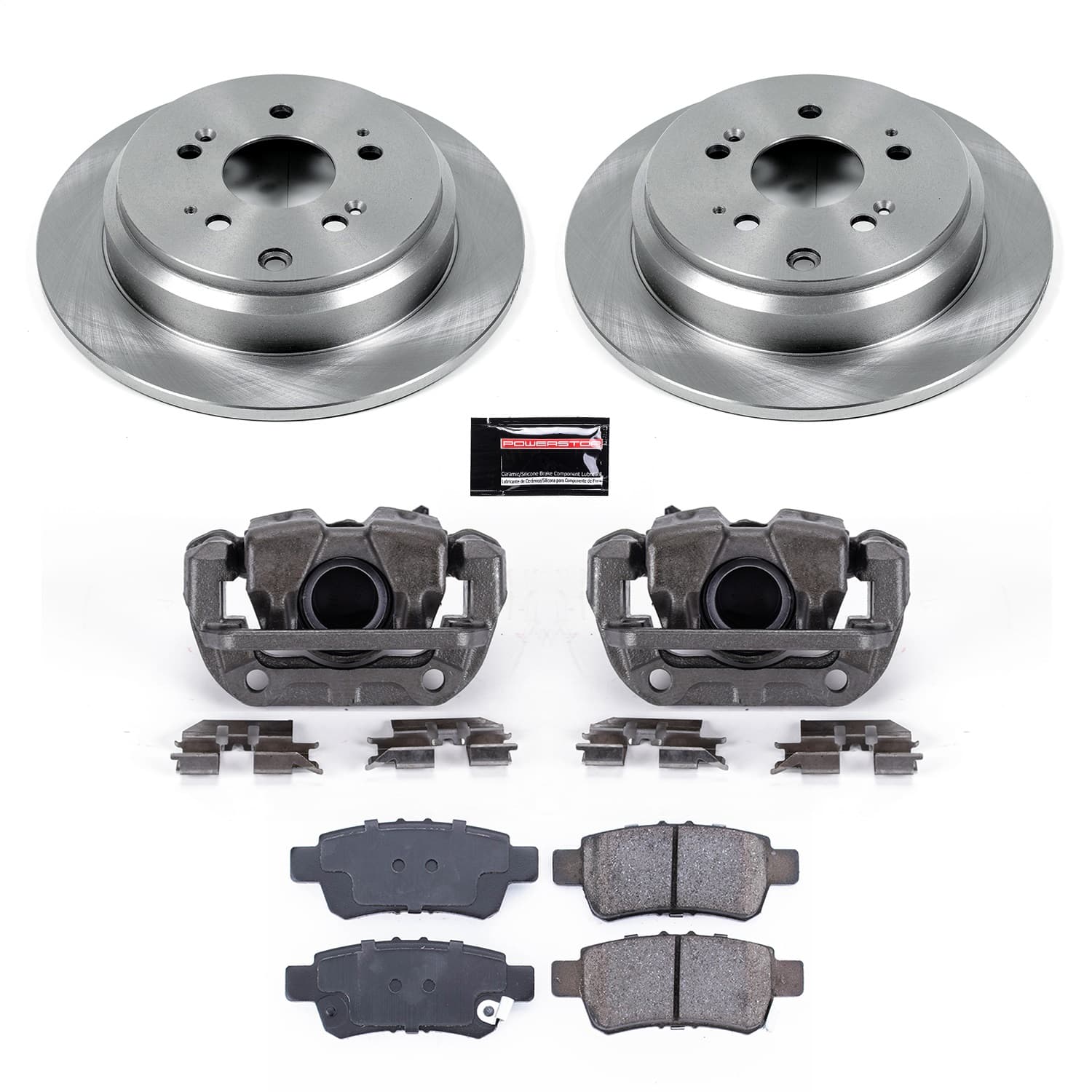 Power Stop - KCOE4604 - Rear - Disc Brake Pad/Caliper and Rotor Kit image 1
