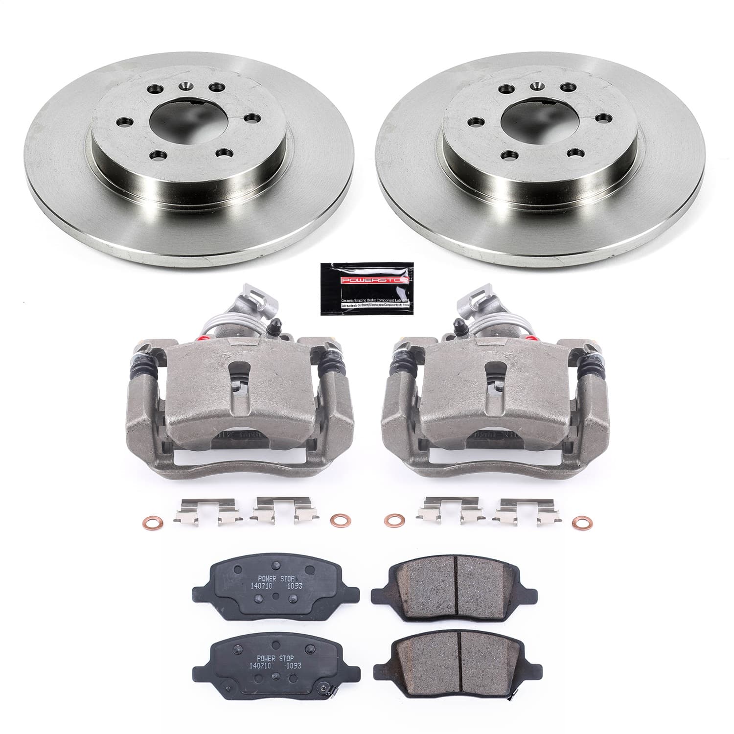 Power Stop - KCOE4609 - Rear - Disc Brake Pad/Caliper and Rotor Kit image 1