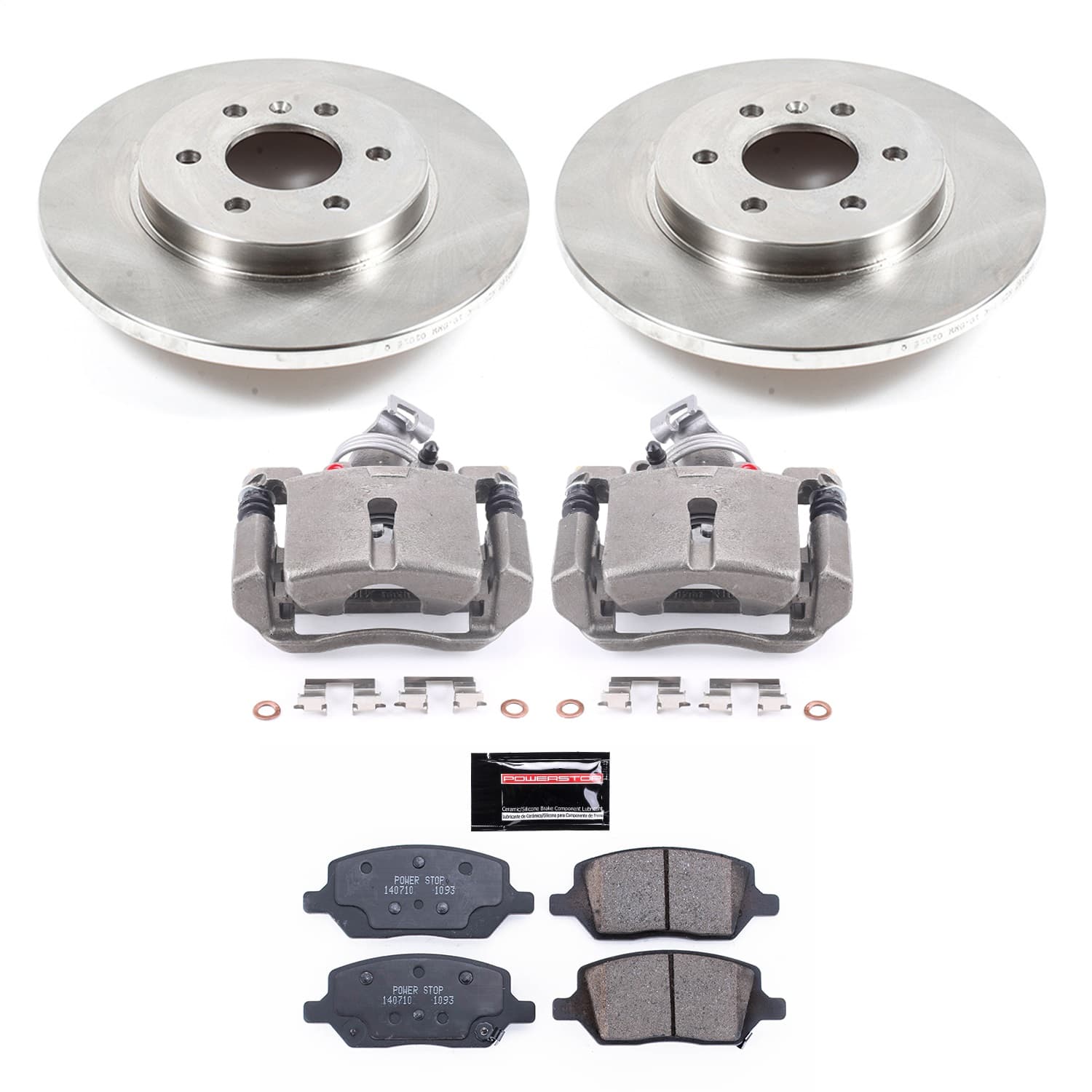 Power Stop - KCOE4610 - Rear - Disc Brake Pad/Caliper and Rotor Kit image 1