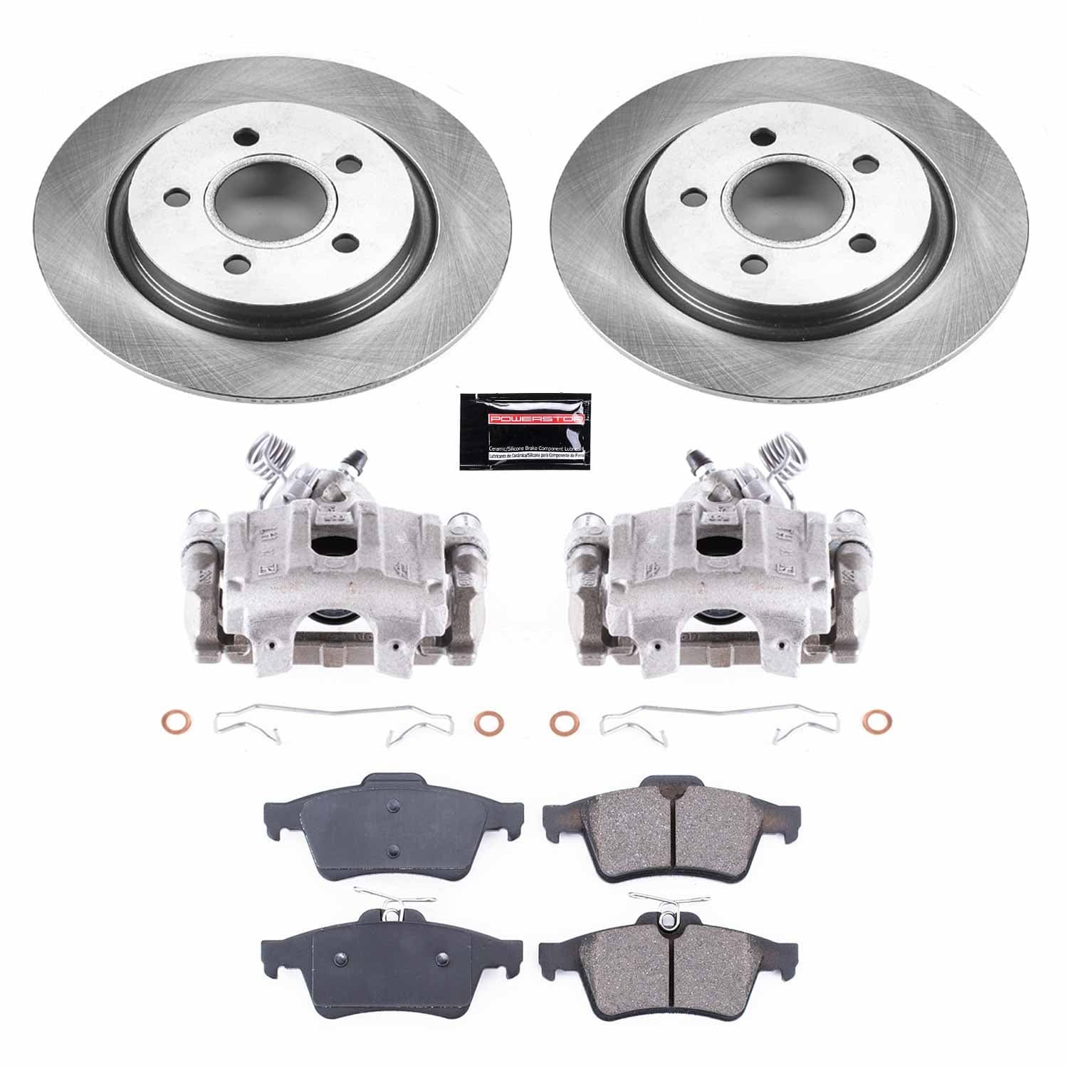 Power Stop - KCOE4613 - Rear - Disc Brake Pad/Caliper and Rotor Kit image 1