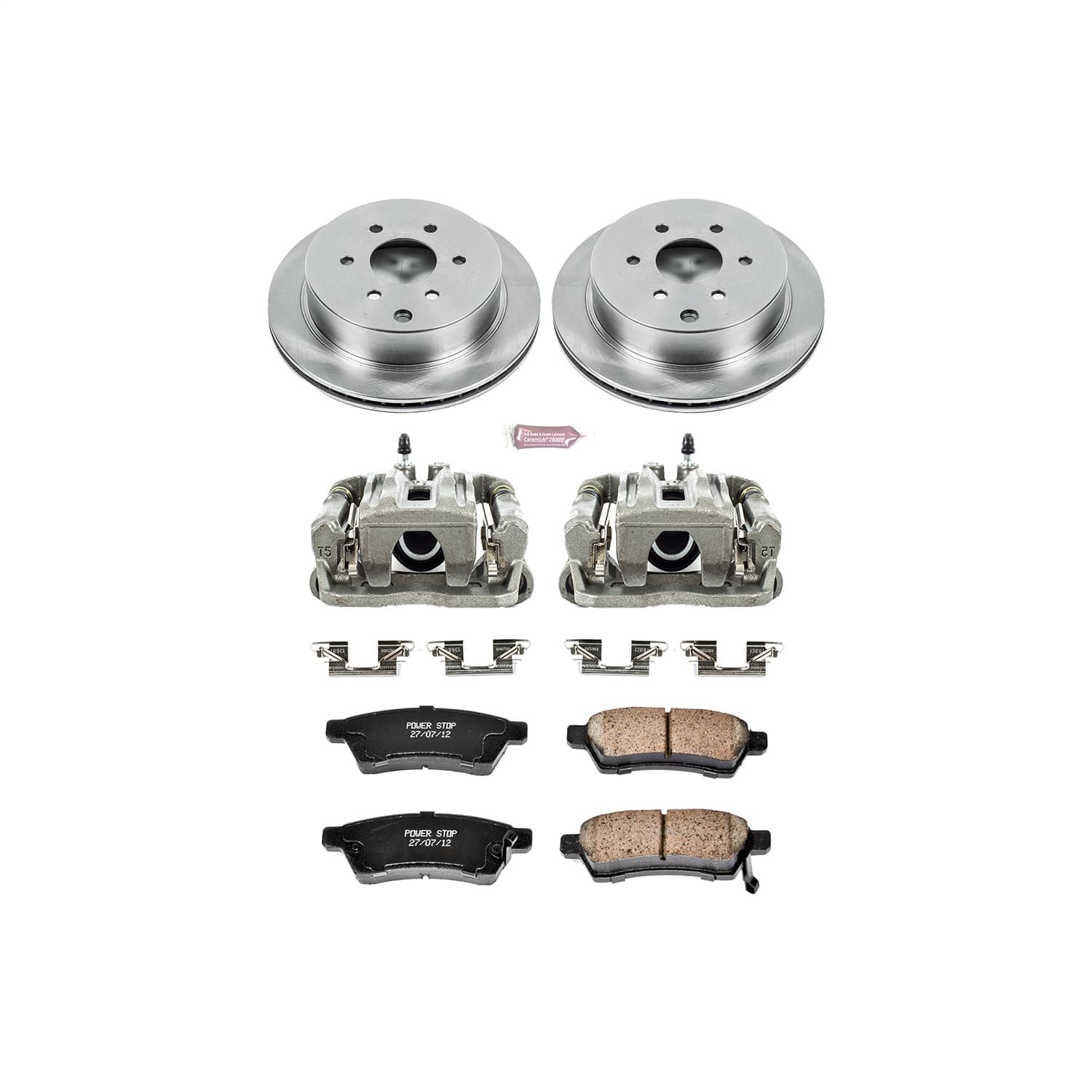 Power Stop - KCOE4621 - Rear - Disc Brake Pad/Caliper and Rotor Kit image 1