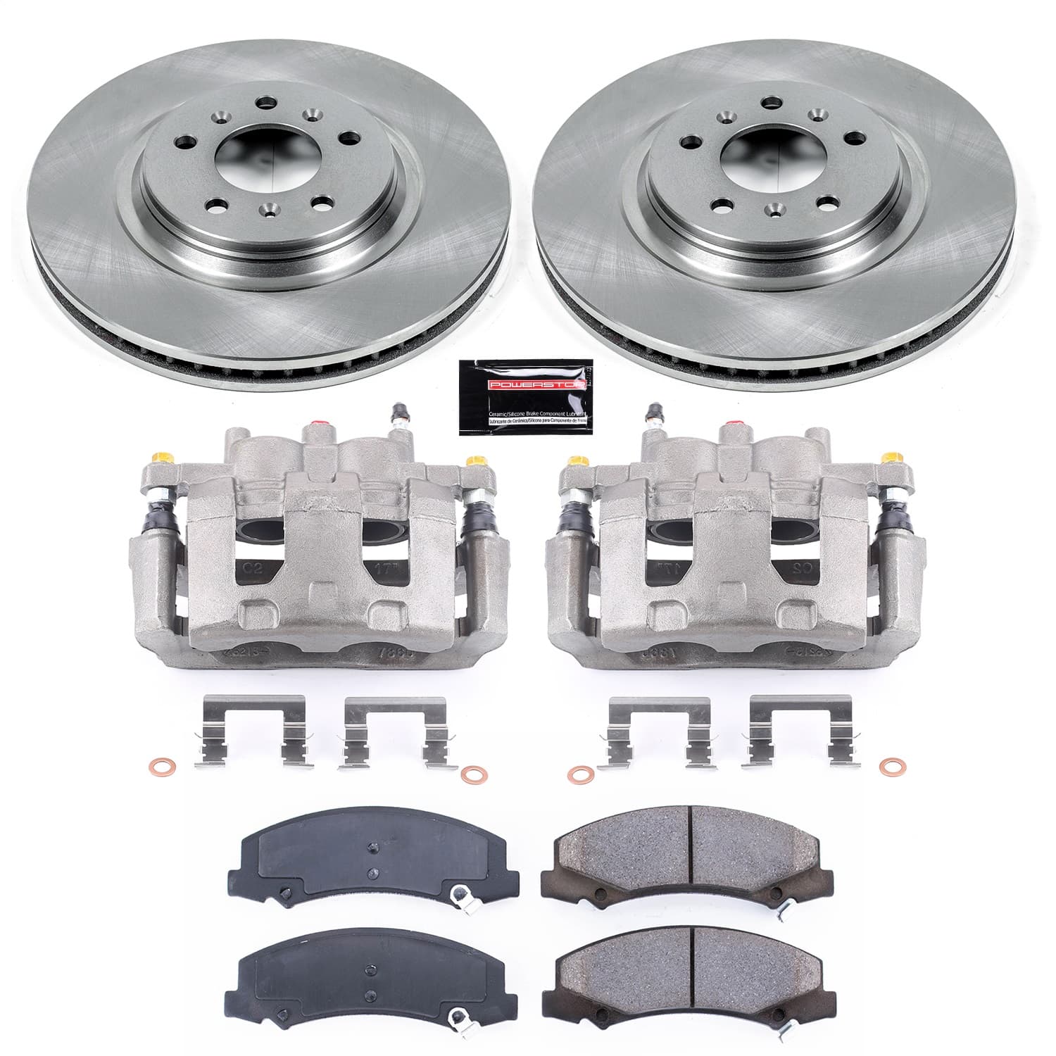 Power Stop - KCOE4654 - Front - Disc Brake Pad/Caliper and Rotor Kit image 1