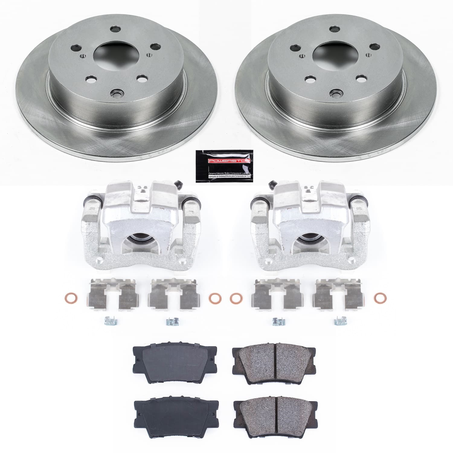 Power Stop - KCOE4670 - Rear - Disc Brake Pad/Caliper and Rotor Kit image 1