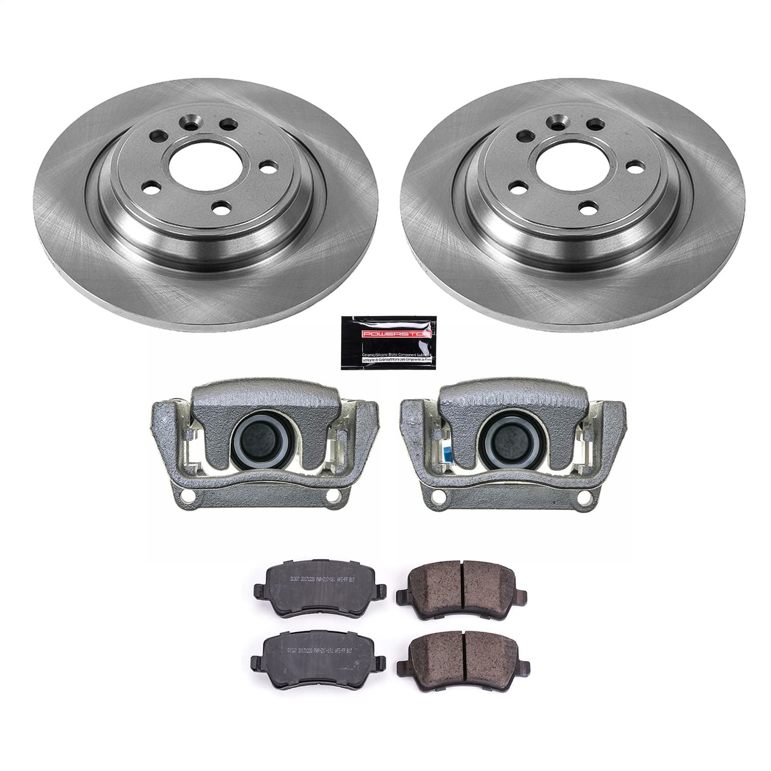 Power Stop - KCOE4704 - Rear - Disc Brake Pad/Caliper and Rotor Kit image 1
