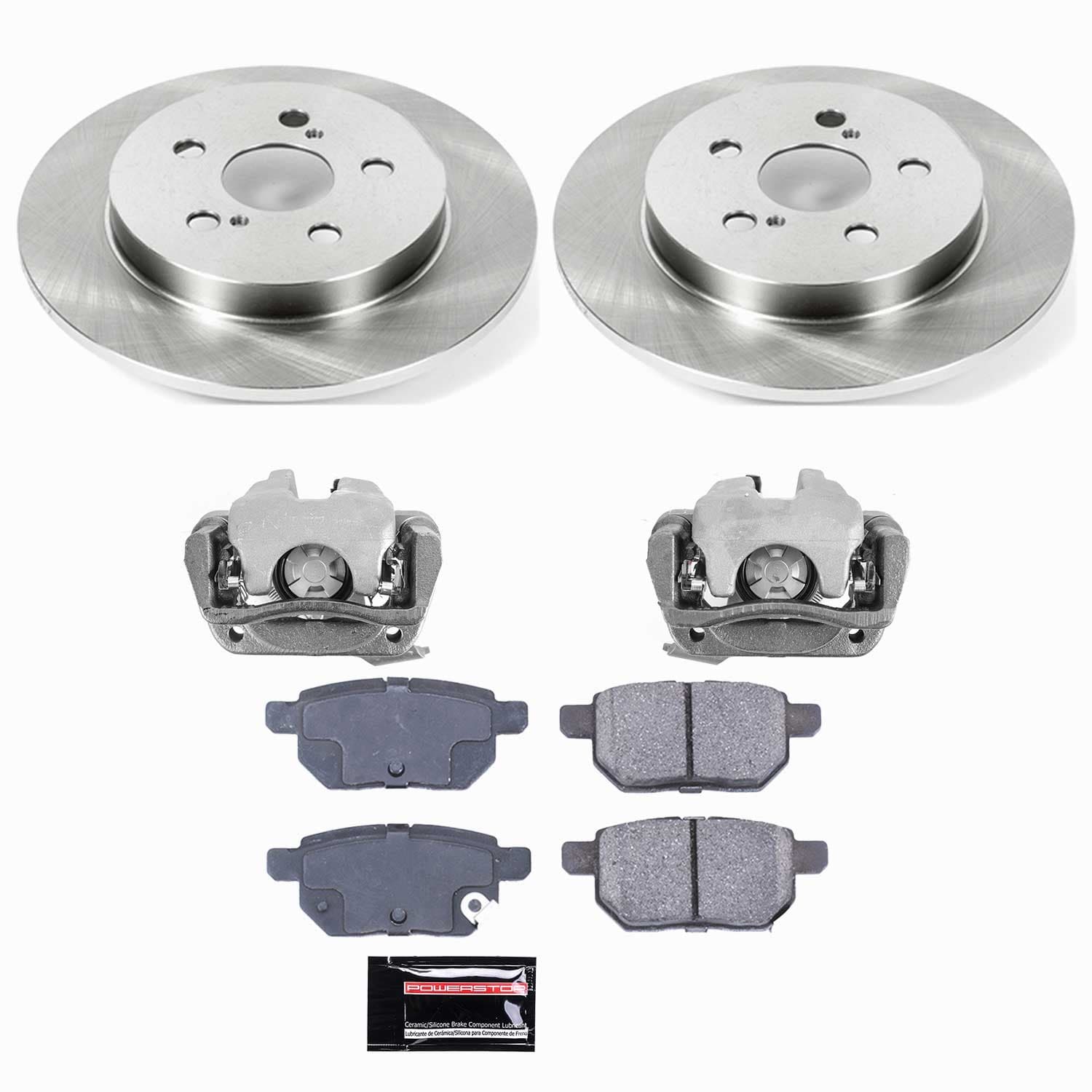 Power Stop - KCOE4736 - Rear - Disc Brake Pad/Caliper and Rotor Kit image 1