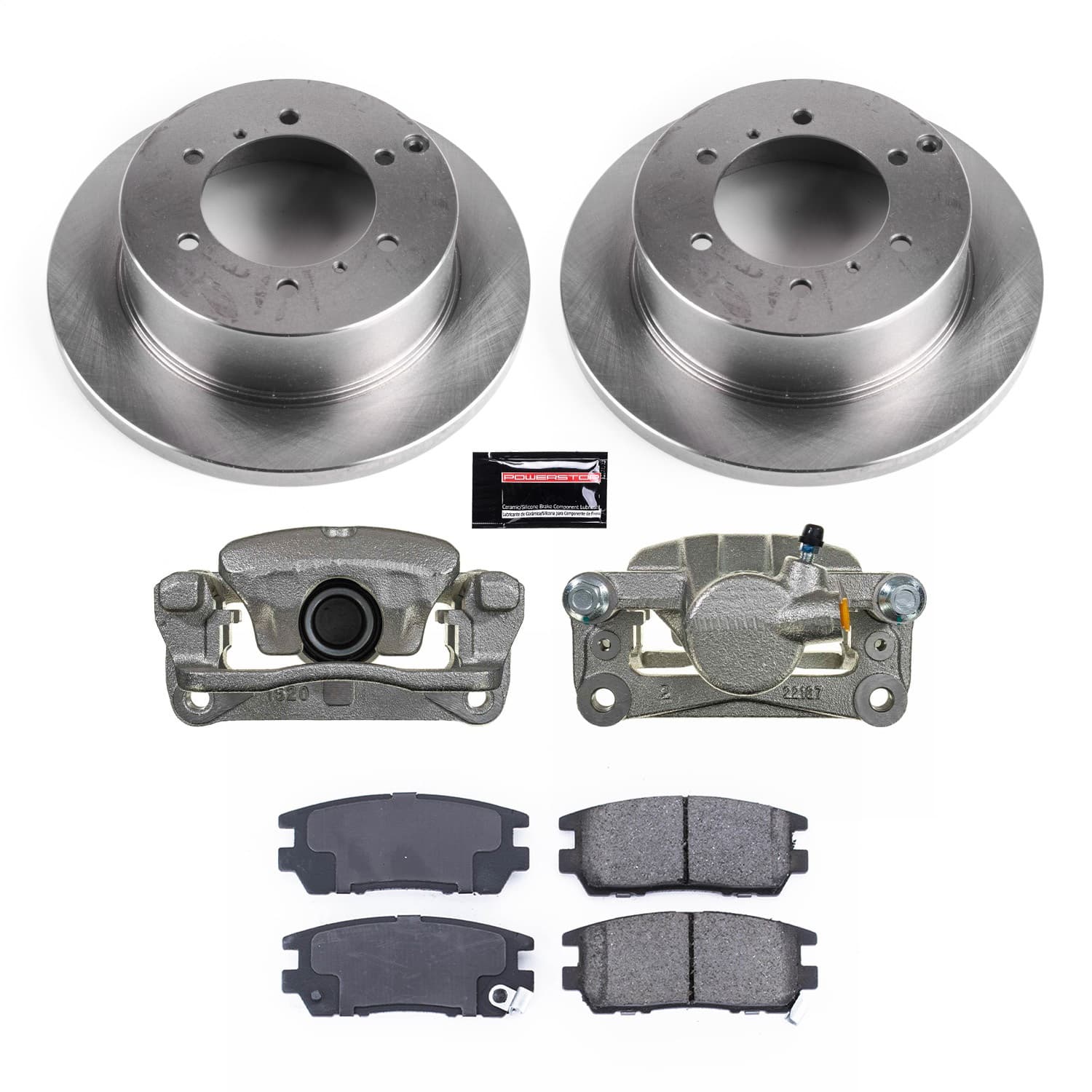 Power Stop - KCOE5022 - Rear - Disc Brake Pad/Caliper and Rotor Kit image 1