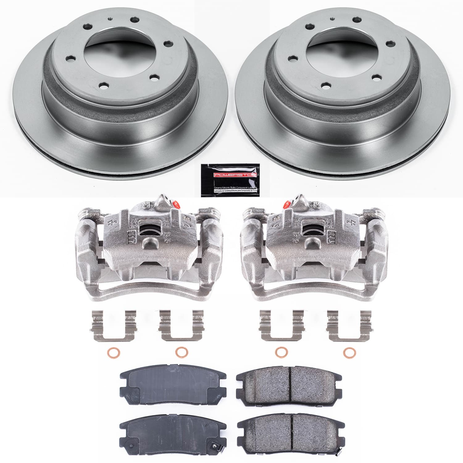 Power Stop - KCOE5029 - Rear - Disc Brake Pad/Caliper and Rotor Kit image 1