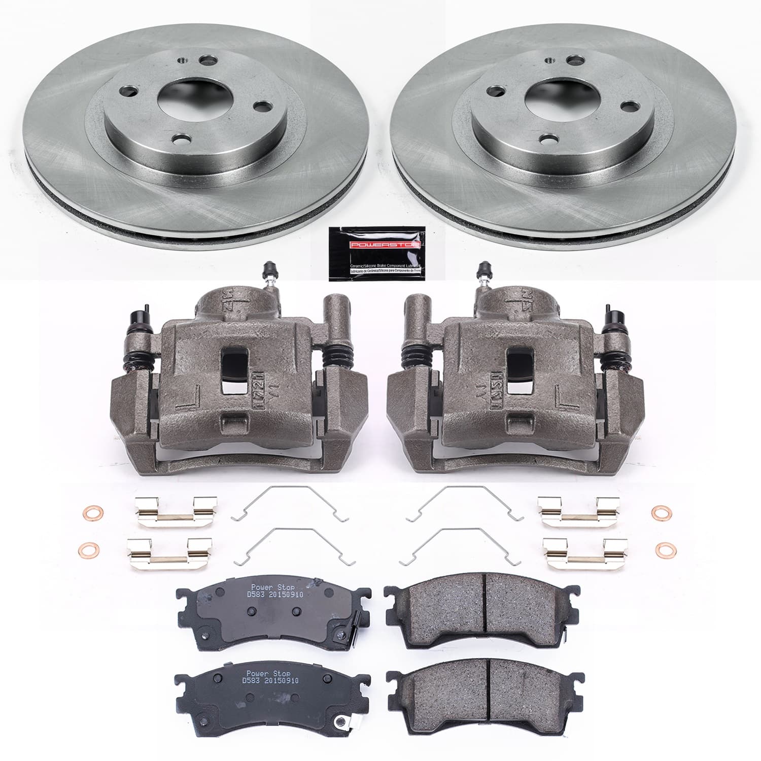 Power Stop - KCOE5031 - Front - Disc Brake Pad/Caliper and Rotor Kit image 1