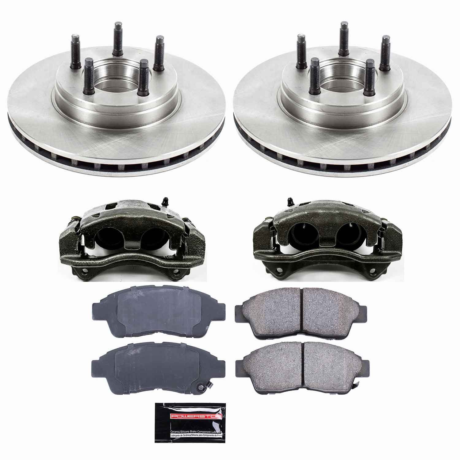Power Stop - KCOE5081 - Front - Disc Brake Pad/Caliper and Rotor Kit image 1